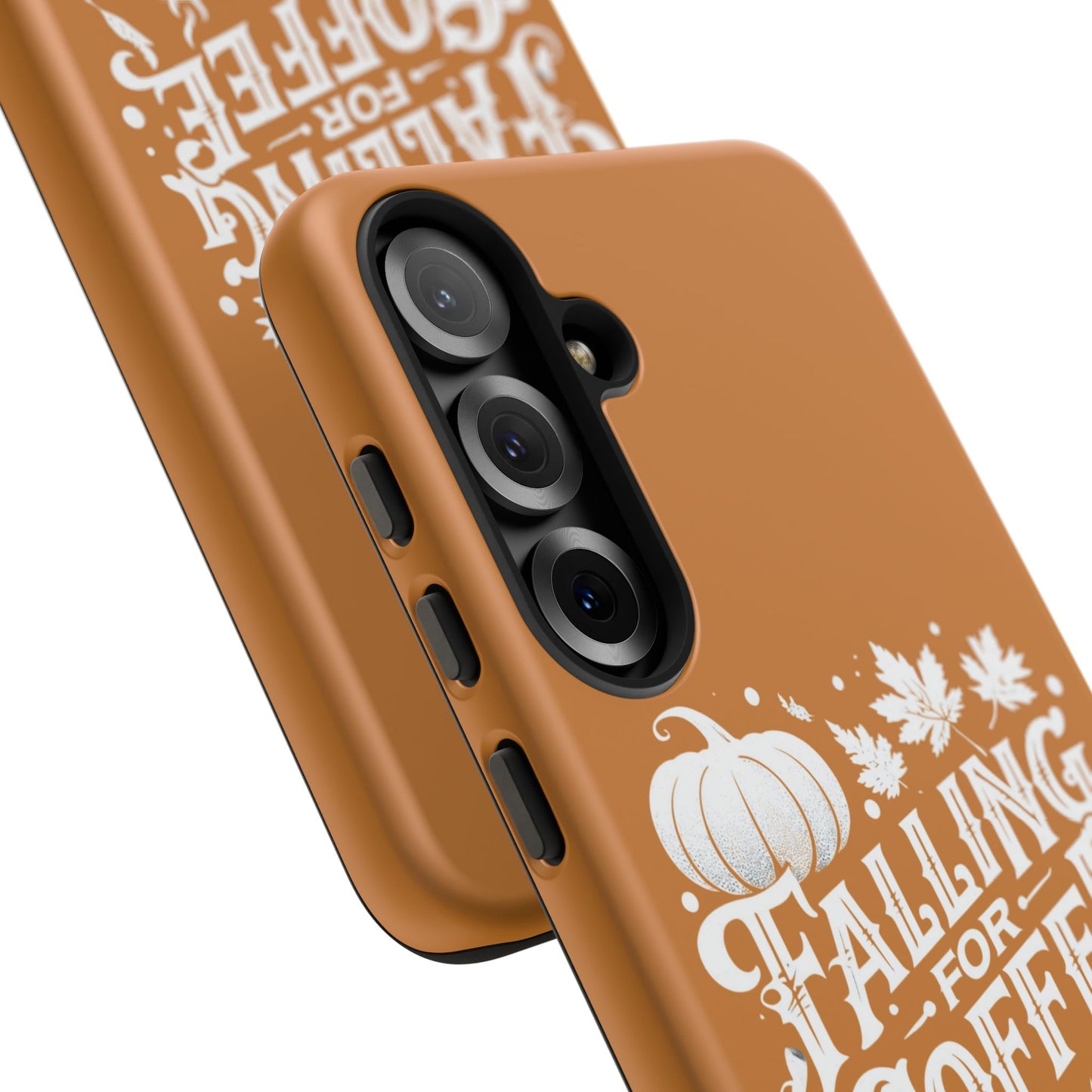 Falling for Coffee Phone Case, Fall Pumpkin Coffee Lover Gift, Autumn Phone Cover, Cozy Coffee Vibes Case, Pumpkin Spice Season Accessory