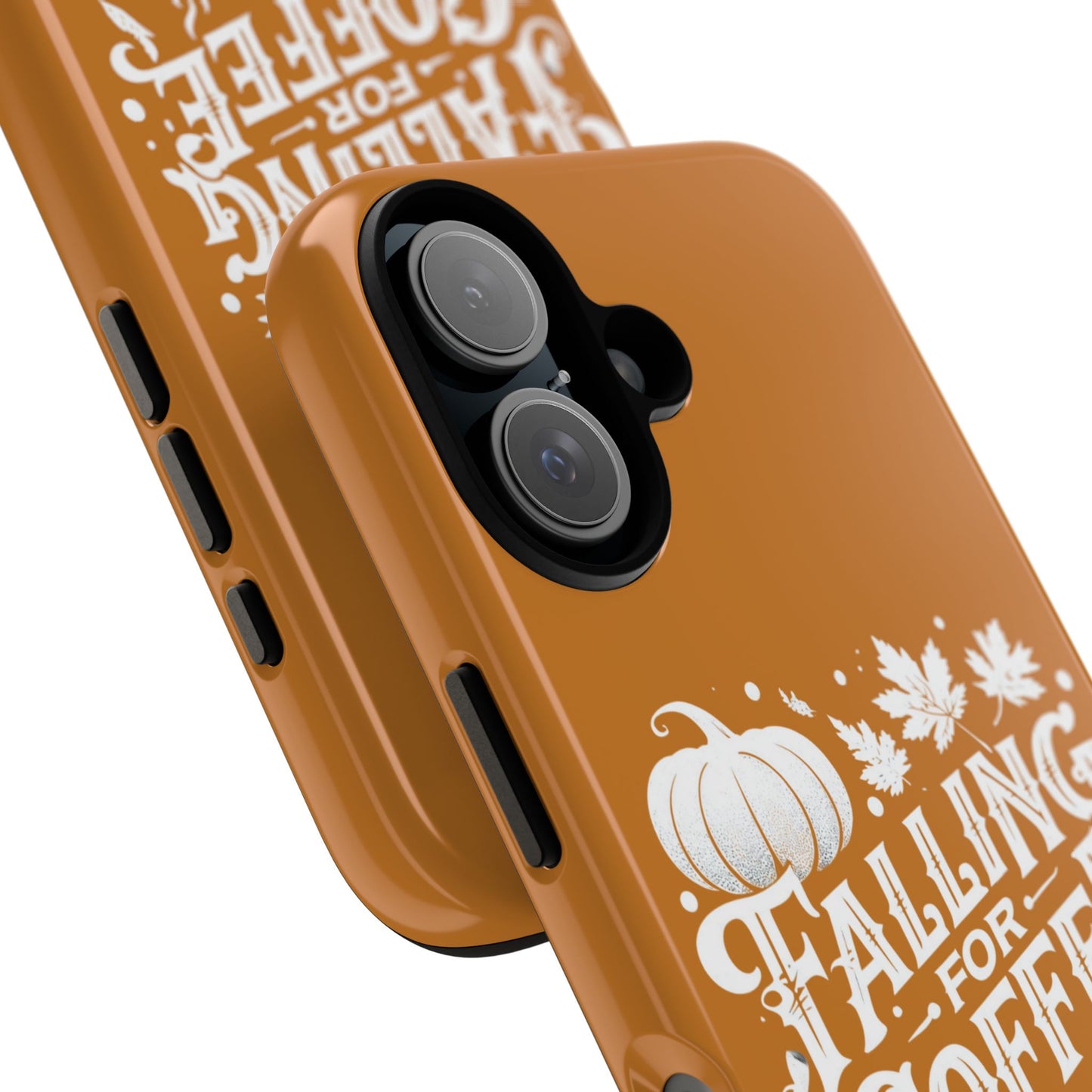 Falling for Coffee Phone Case, Fall Pumpkin Coffee Lover Gift, Autumn Phone Cover, Cozy Coffee Vibes Case, Pumpkin Spice Season Accessory