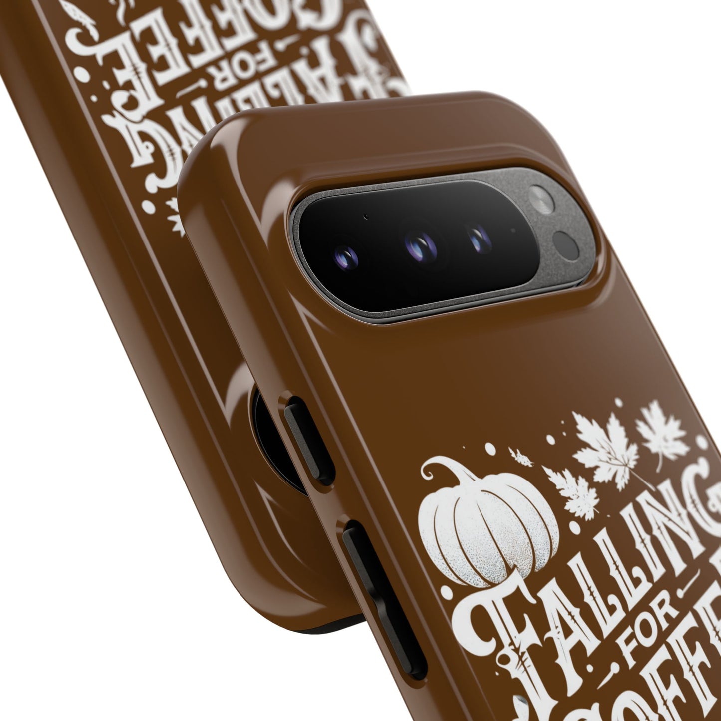 Falling for Coffee Phone Case, Fall Pumpkin Coffee Lover Gift, Autumn Phone Cover, Cozy Coffee Vibes Case, Pumpkin Spice Season Accessory