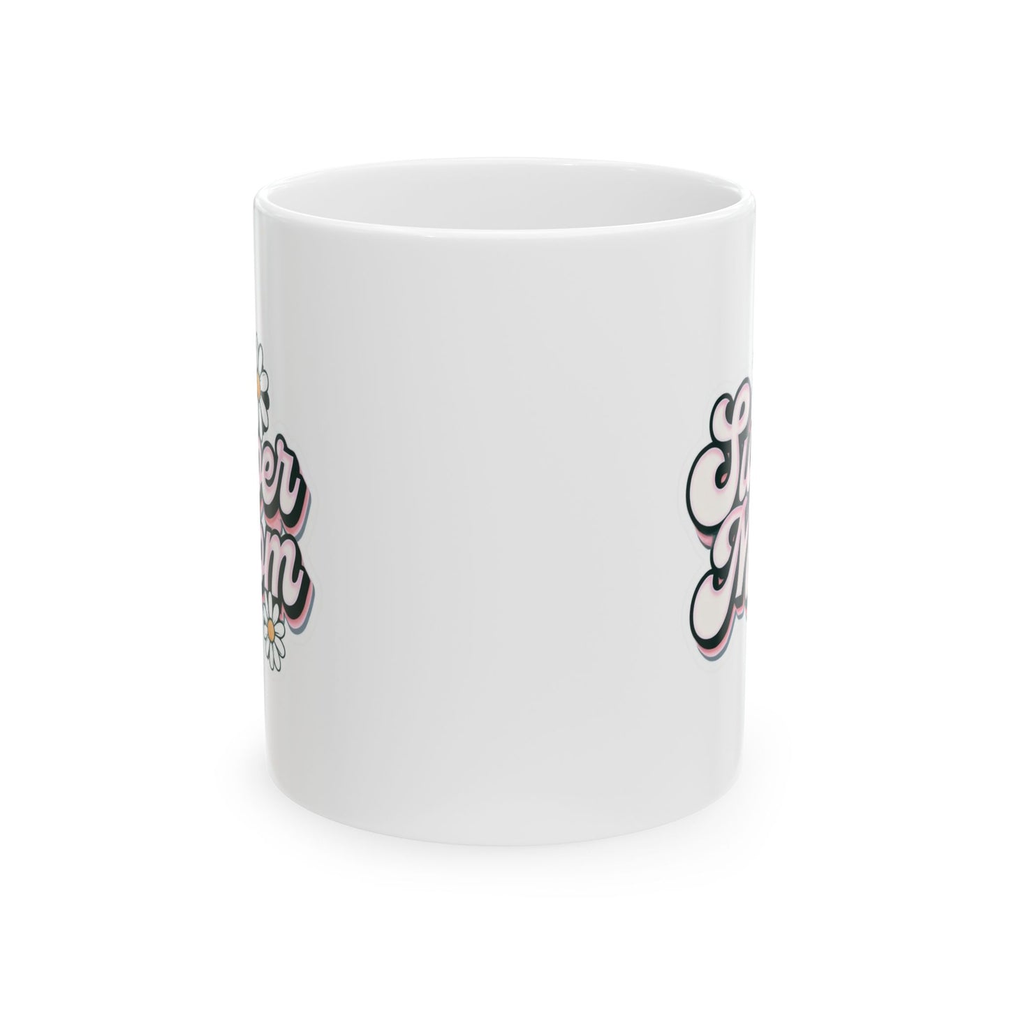 Super Mom Ceramic Mug - Perfect Gift for Mothers, 11oz & 15oz Coffee Cup, Mother's Day Gift, Coffee Lover's Essential, Family Gift