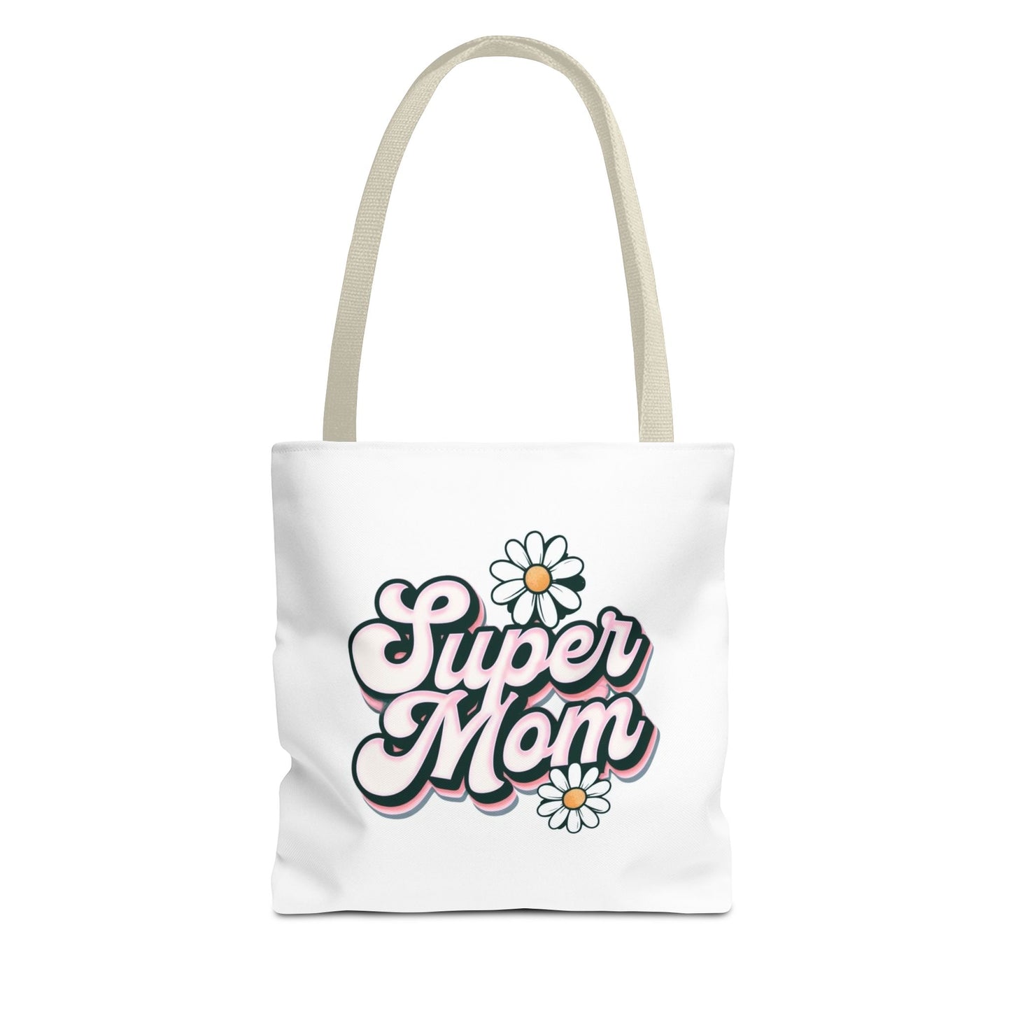 Super Mom Tote Bag - Floral Gift for Mothers Day, Shopping Bag, Eco-Friendly, Everyday Use, Mother's Day Gift, Mom Life