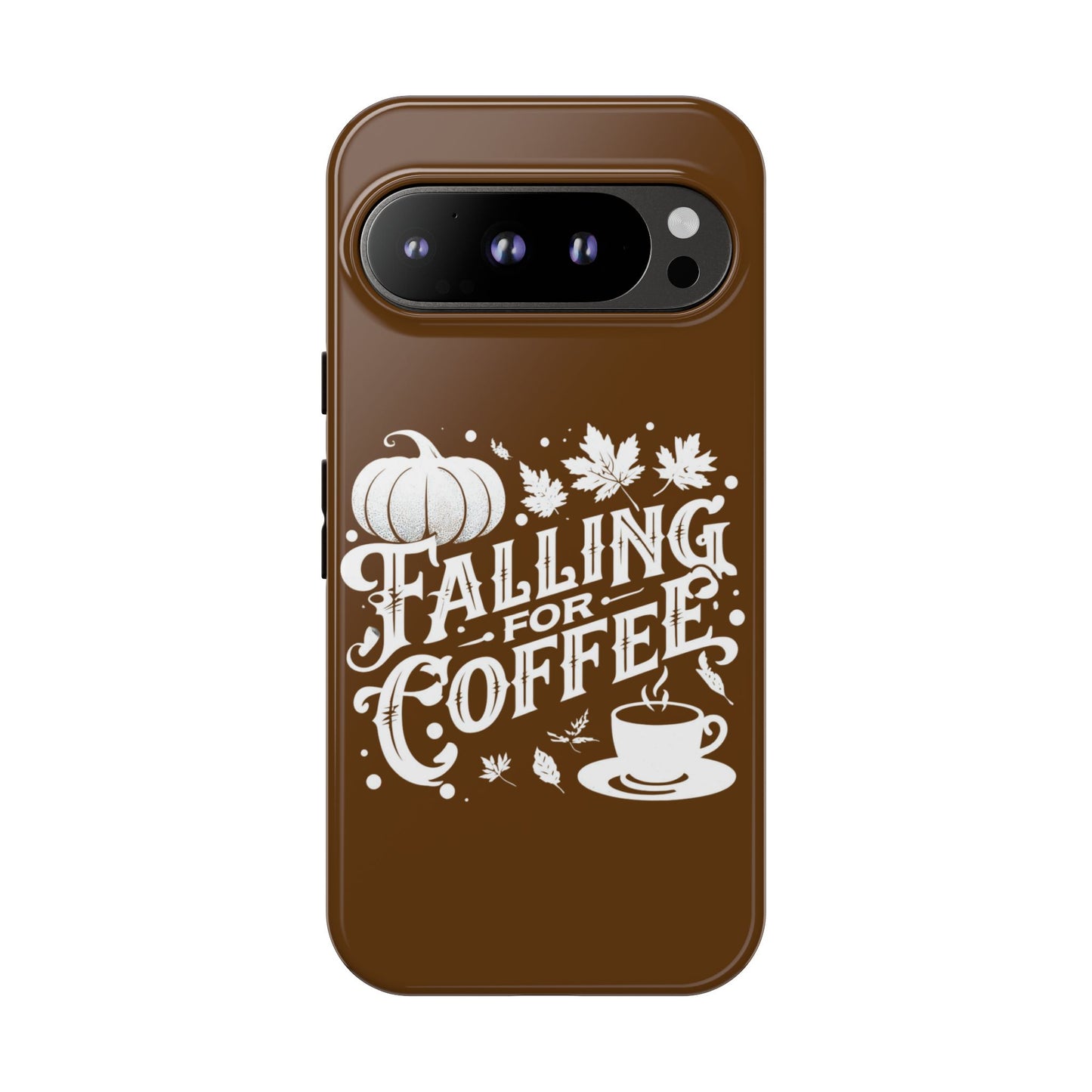 Falling for Coffee Phone Case, Fall Pumpkin Coffee Lover Gift, Autumn Phone Cover, Cozy Coffee Vibes Case, Pumpkin Spice Season Accessory