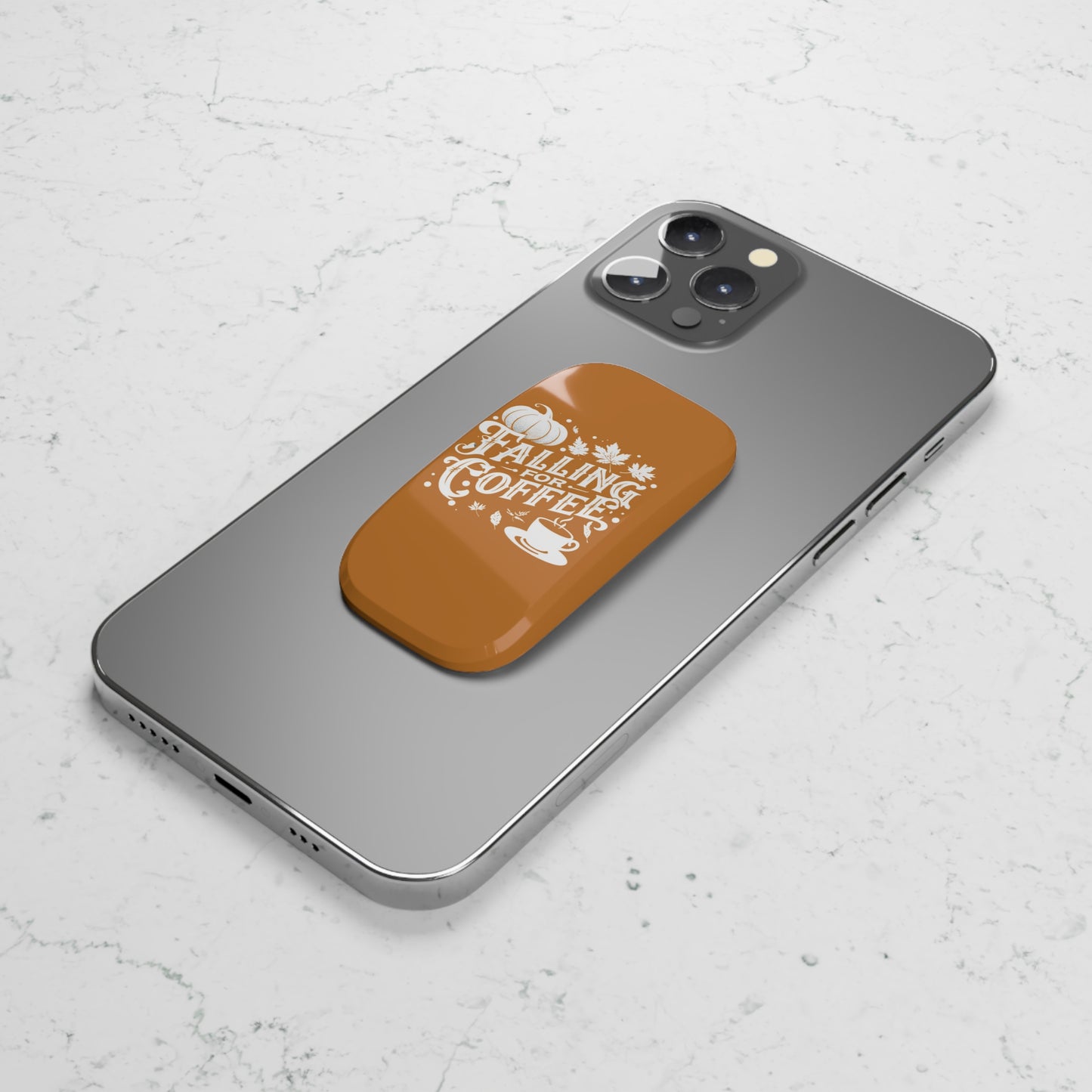 Falling for Coffee Phone Grip – Cozy Autumn Coffee Lover Accessory
