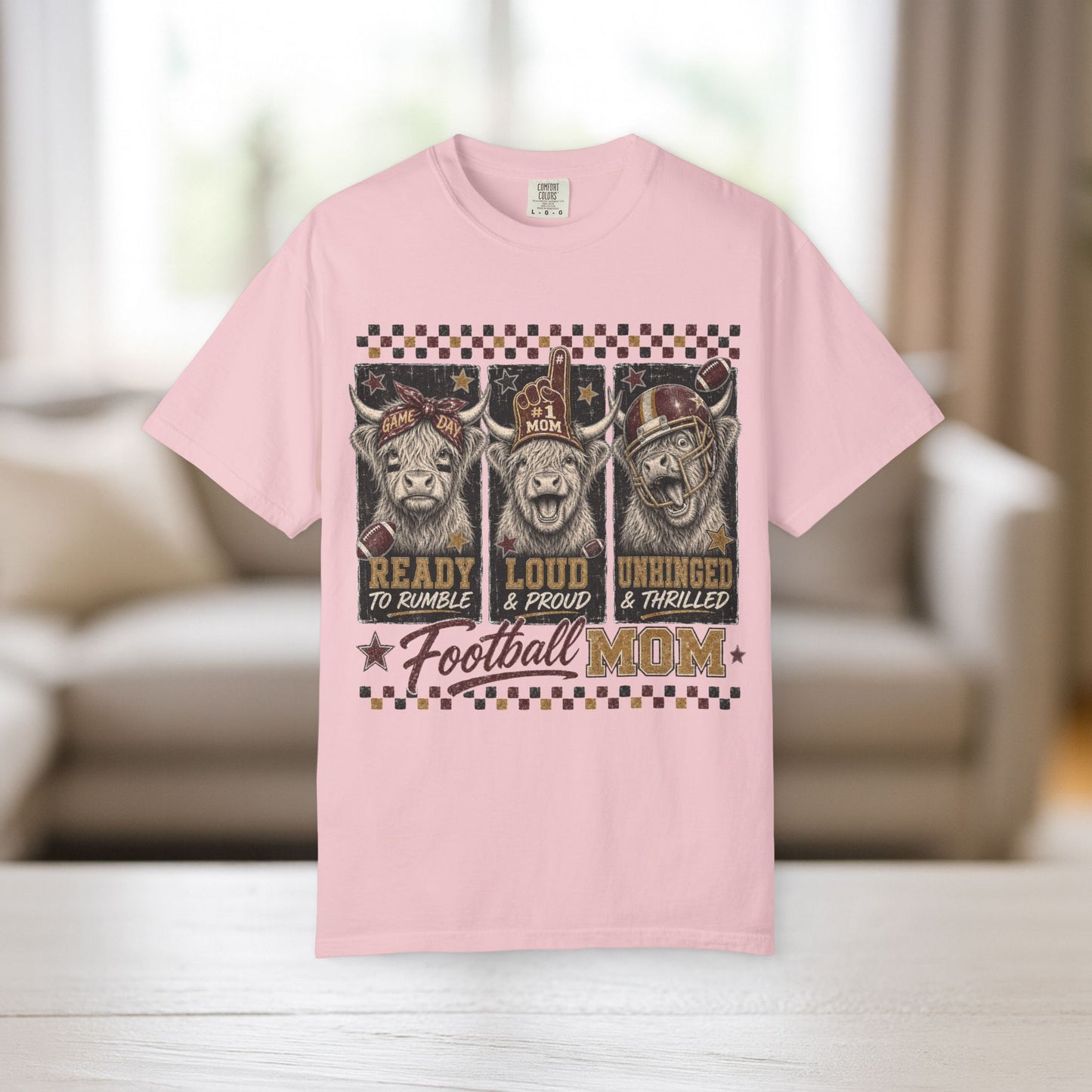 Football Mom T-Shirt | Ready Loud Unhinged Vintage Mascot Design
