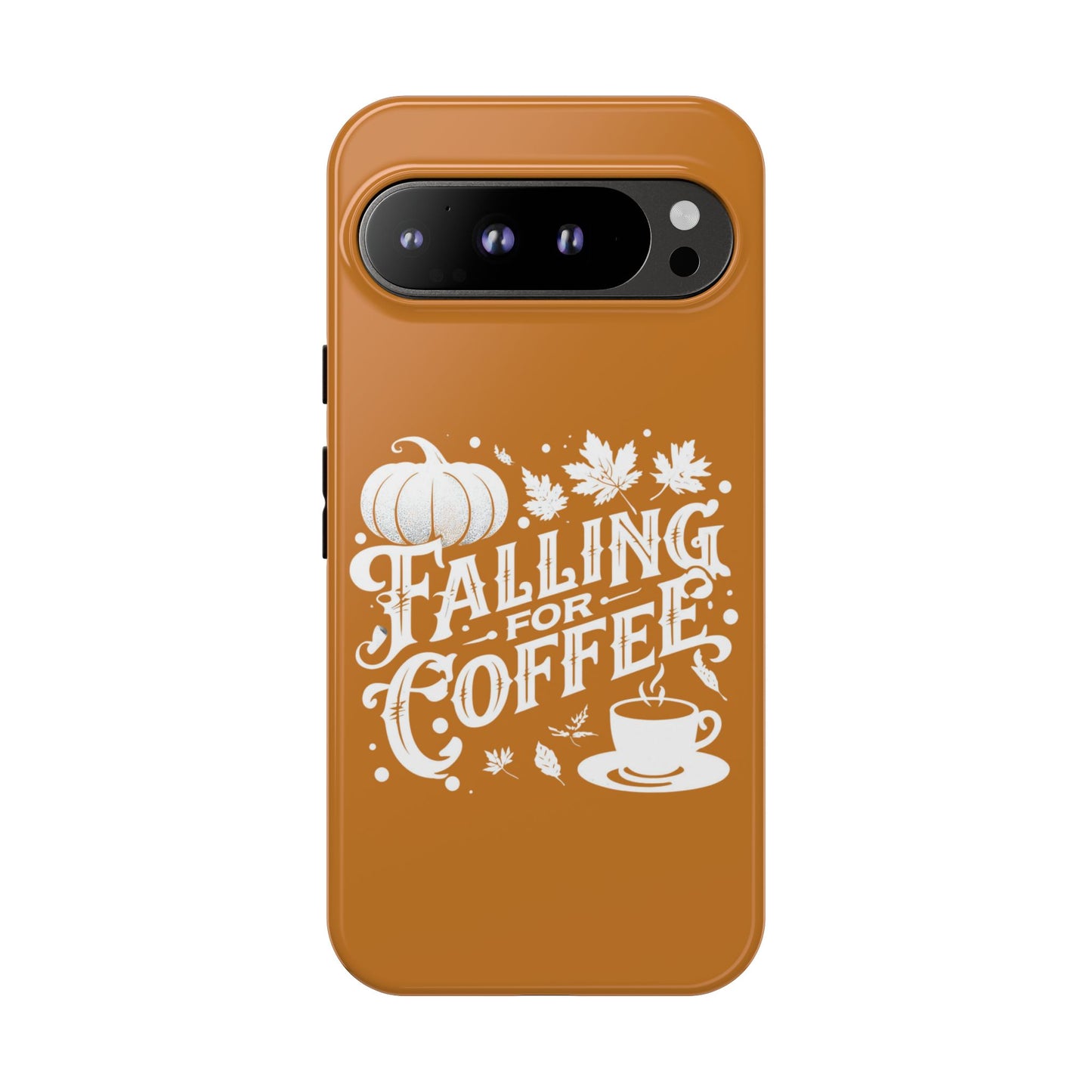 Falling for Coffee Phone Case, Fall Pumpkin Coffee Lover Gift, Autumn Phone Cover, Cozy Coffee Vibes Case, Pumpkin Spice Season Accessory