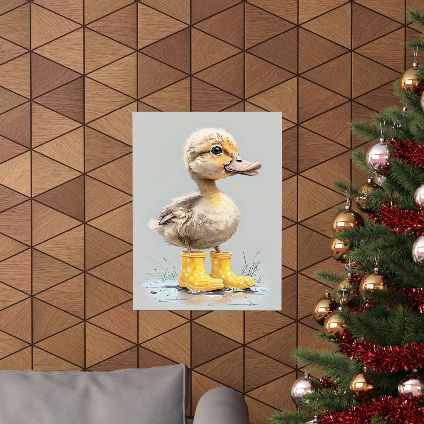 Whimsical Duckling Poster Art, Cute Nursery Decor, Unique Animal Print, Kids Room Wall Art, Gift for Children