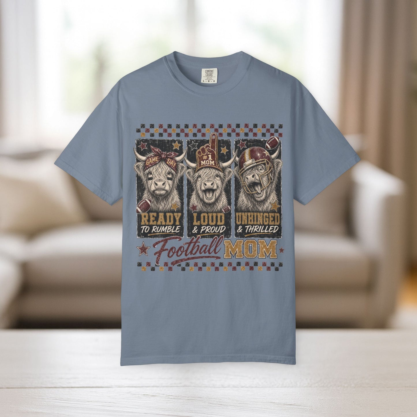 Football Mom T-Shirt | Ready Loud Unhinged Vintage Mascot Design