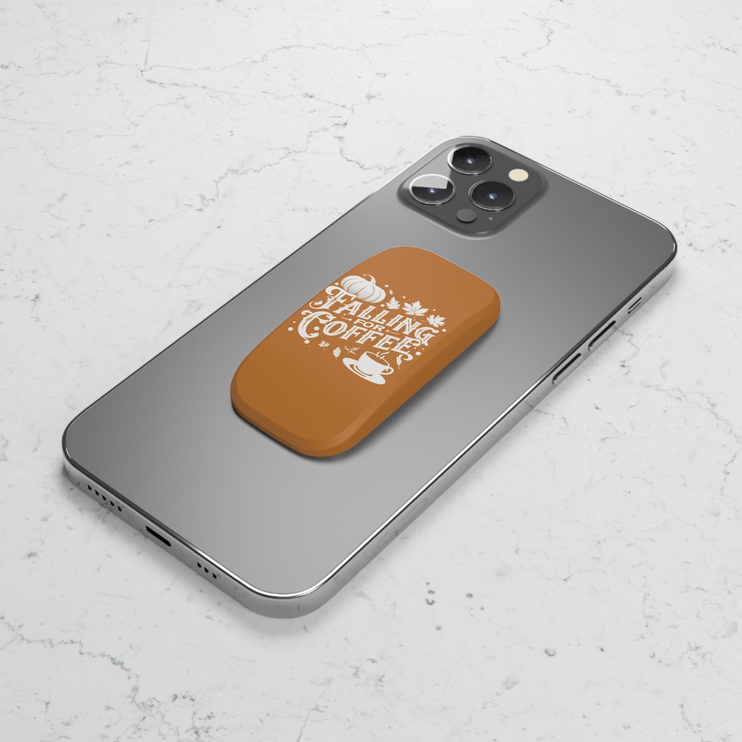 Falling for Coffee Phone Grip – Cozy Autumn Coffee Lover Accessory