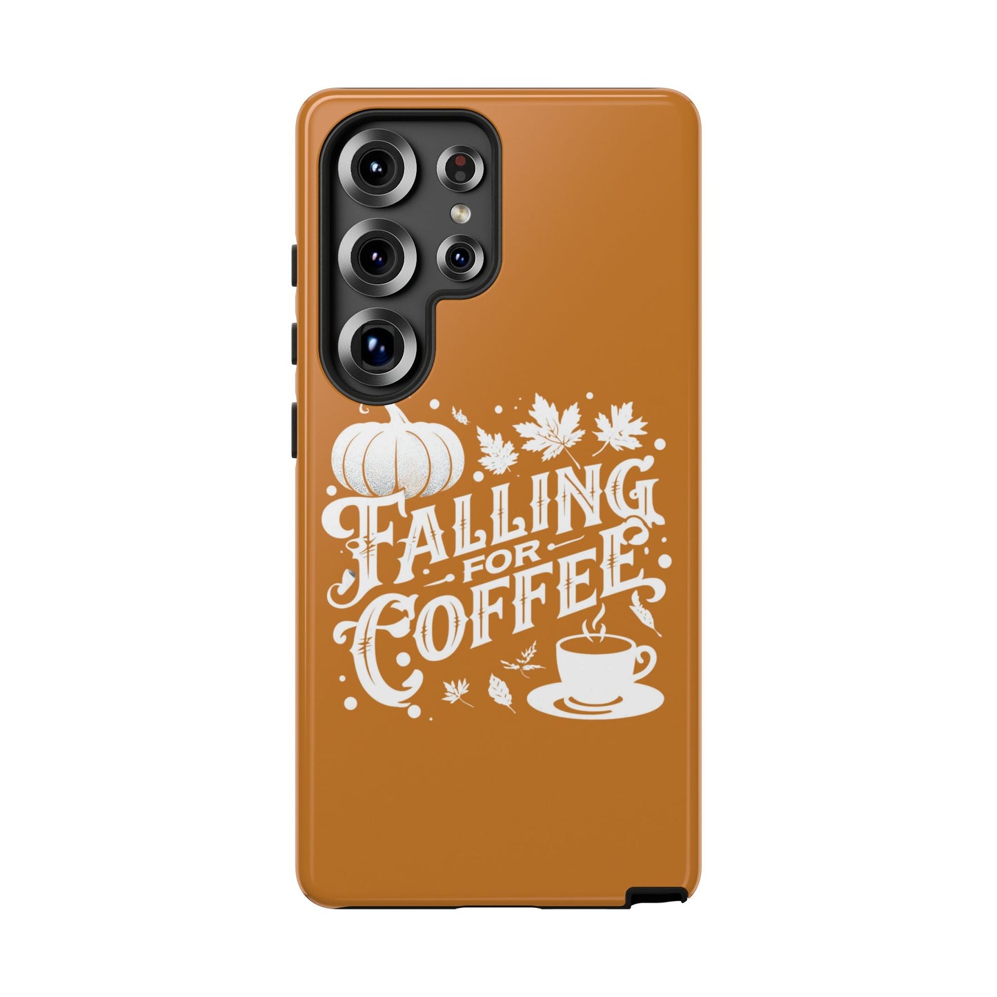 Falling for Coffee Phone Case, Fall Pumpkin Coffee Lover Gift, Autumn Phone Cover, Cozy Coffee Vibes Case, Pumpkin Spice Season Accessory
