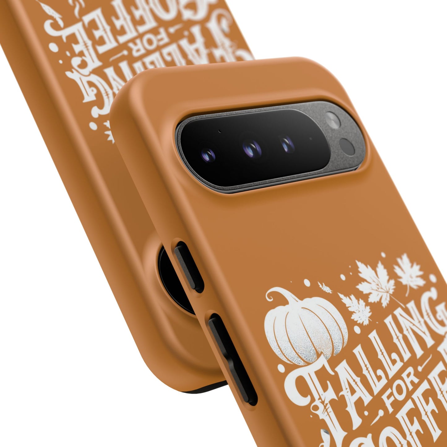 Falling for Coffee Phone Case, Fall Pumpkin Coffee Lover Gift, Autumn Phone Cover, Cozy Coffee Vibes Case, Pumpkin Spice Season Accessory