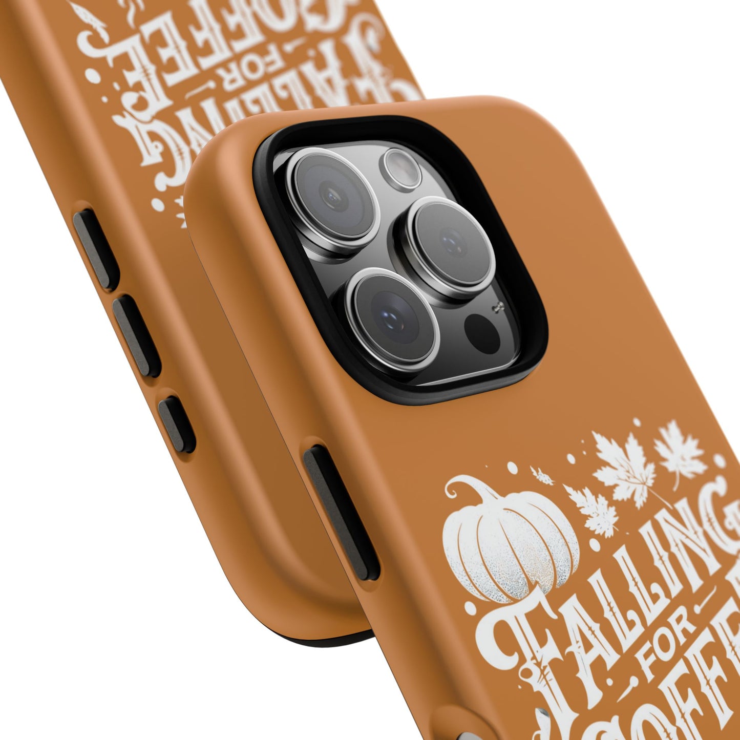 Falling for Coffee Phone Case, Fall Pumpkin Coffee Lover Gift, Autumn Phone Cover, Cozy Coffee Vibes Case, Pumpkin Spice Season Accessory