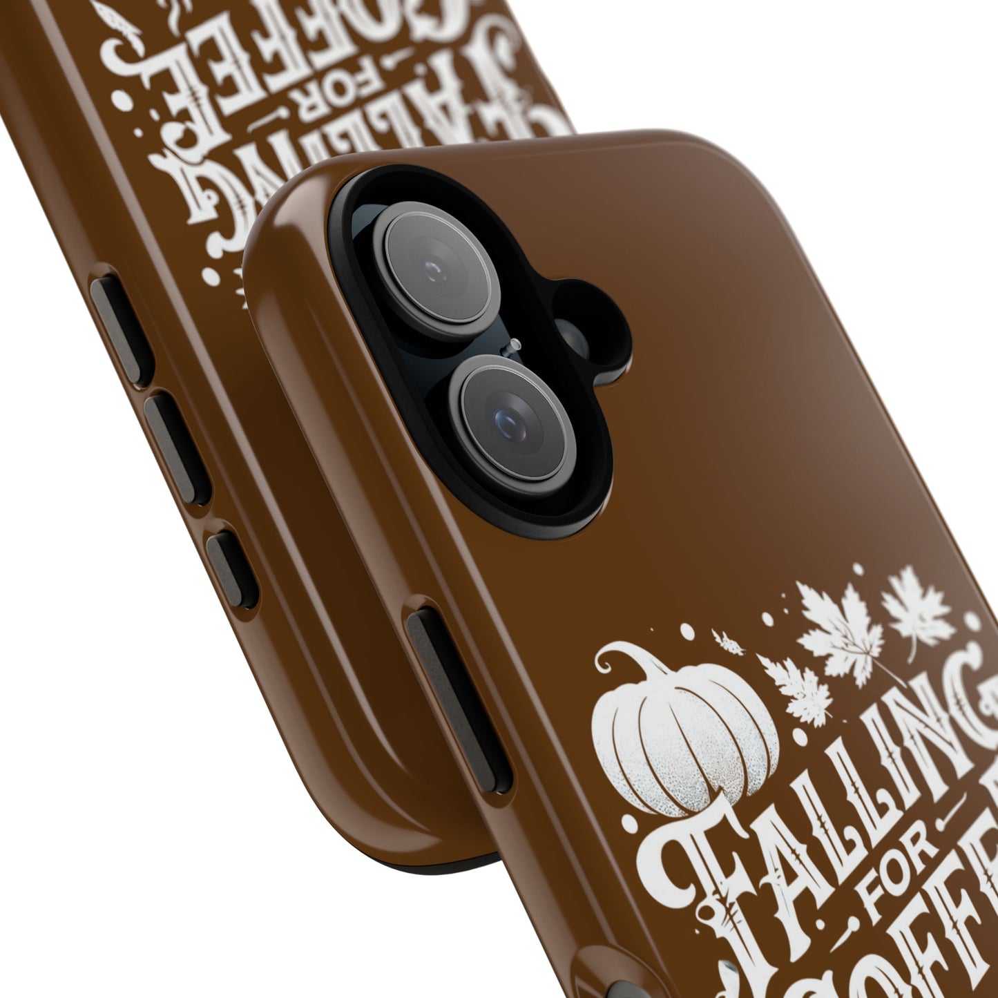 Falling for Coffee Phone Case, Fall Pumpkin Coffee Lover Gift, Autumn Phone Cover, Cozy Coffee Vibes Case, Pumpkin Spice Season Accessory