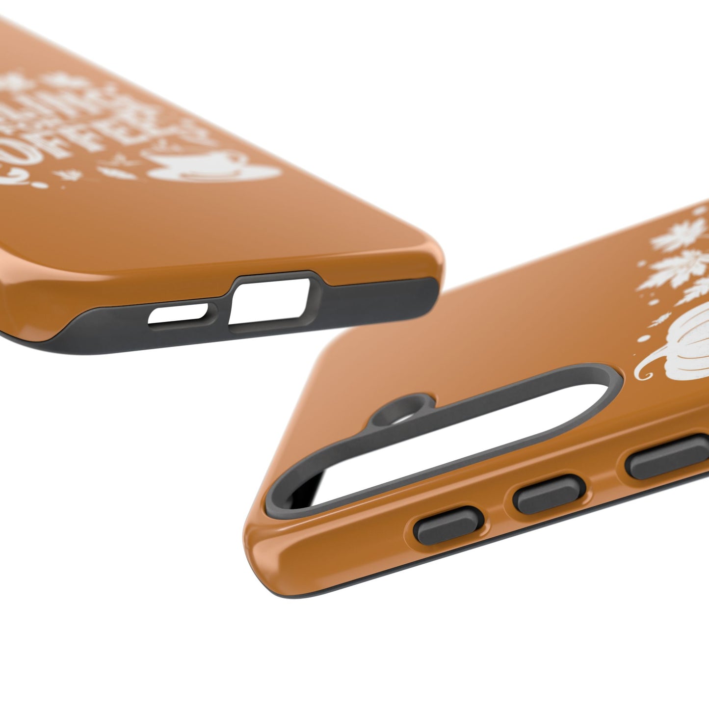 Falling for Coffee Phone Case, Fall Pumpkin Coffee Lover Gift, Autumn Phone Cover, Cozy Coffee Vibes Case, Pumpkin Spice Season Accessory