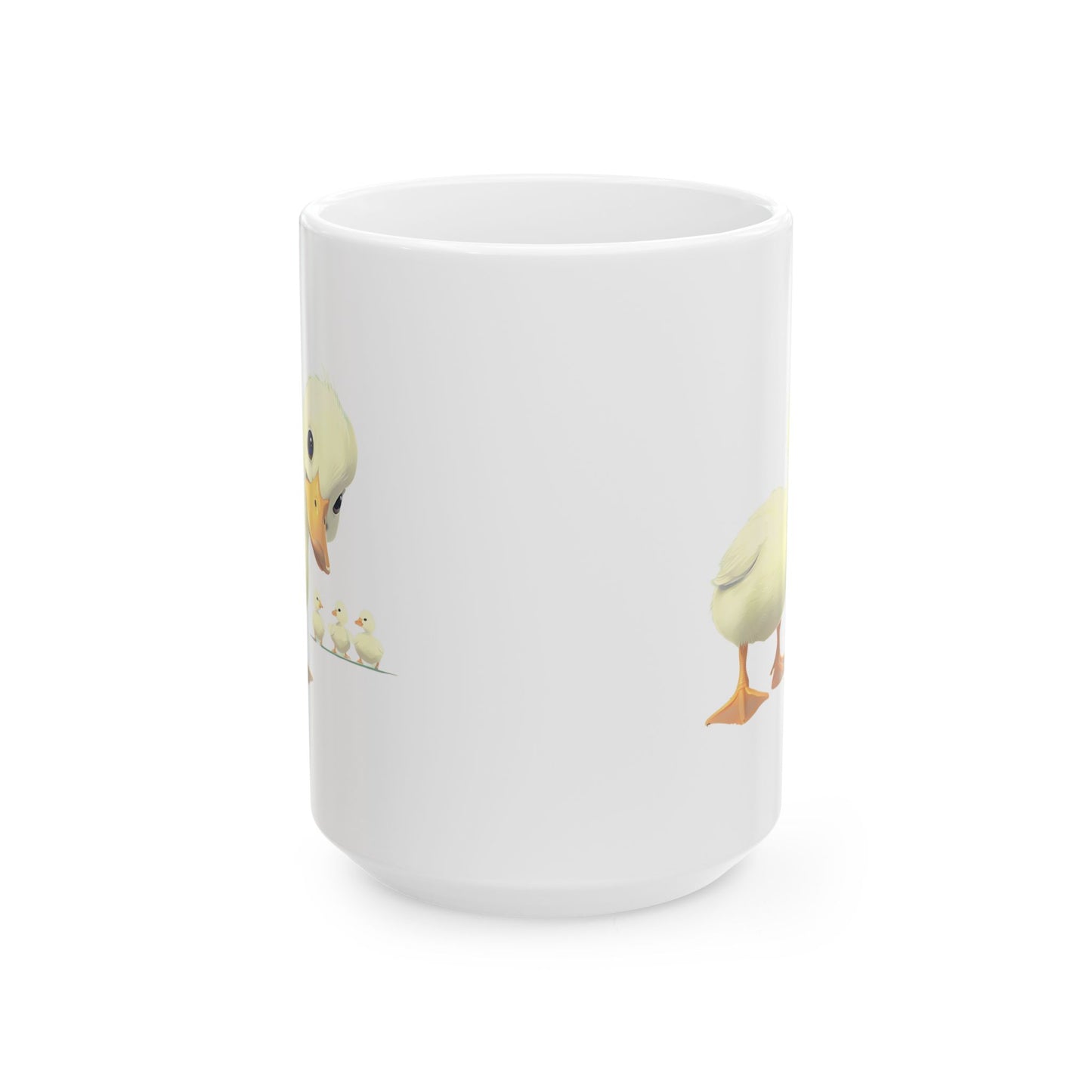 Cute Duck Family Ceramic Mug, Adorable Gift for Moms, Nature Lover Coffee Cup, Spring Decor, Birthday Present for Friends