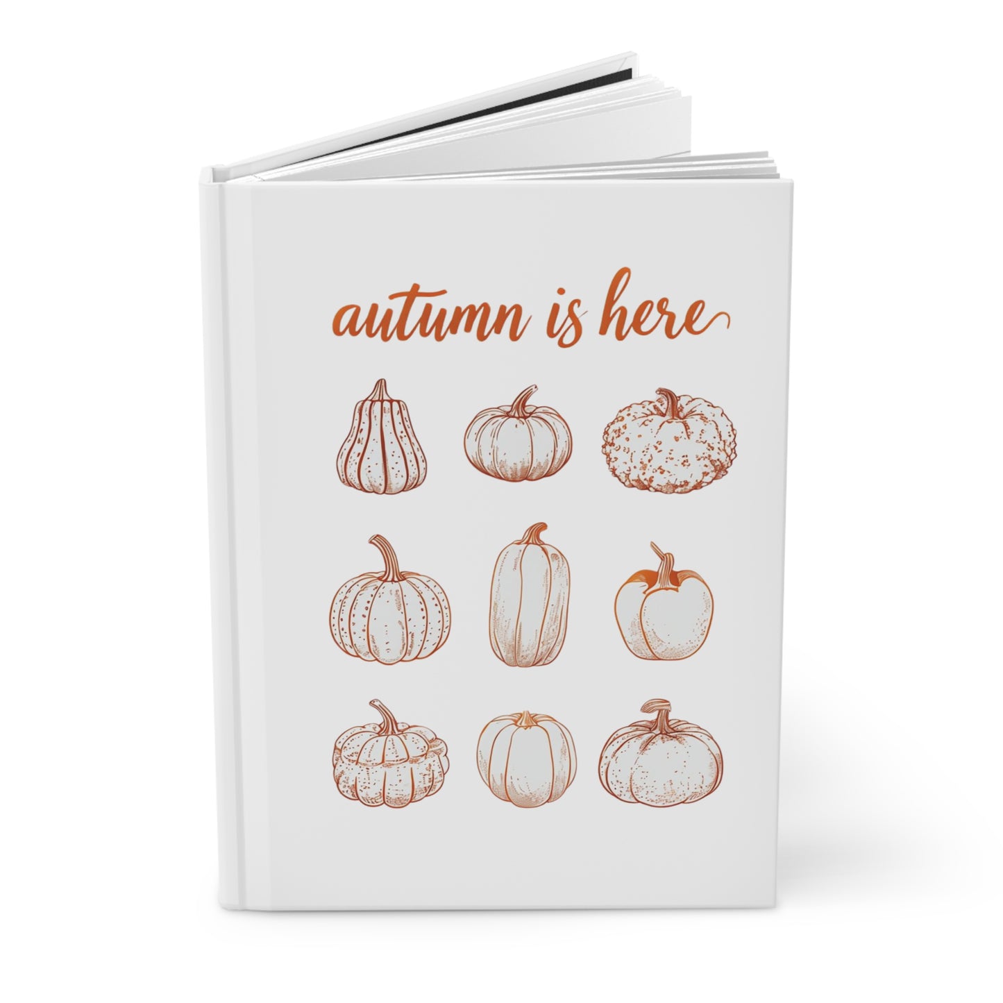 Autumn is Here Journal, Pumpkin Sketch Notebook, Fall Season Writing Journal, Autumn Pumpkin Book, Cozy Fall Gift, Autumn Lover Notebook