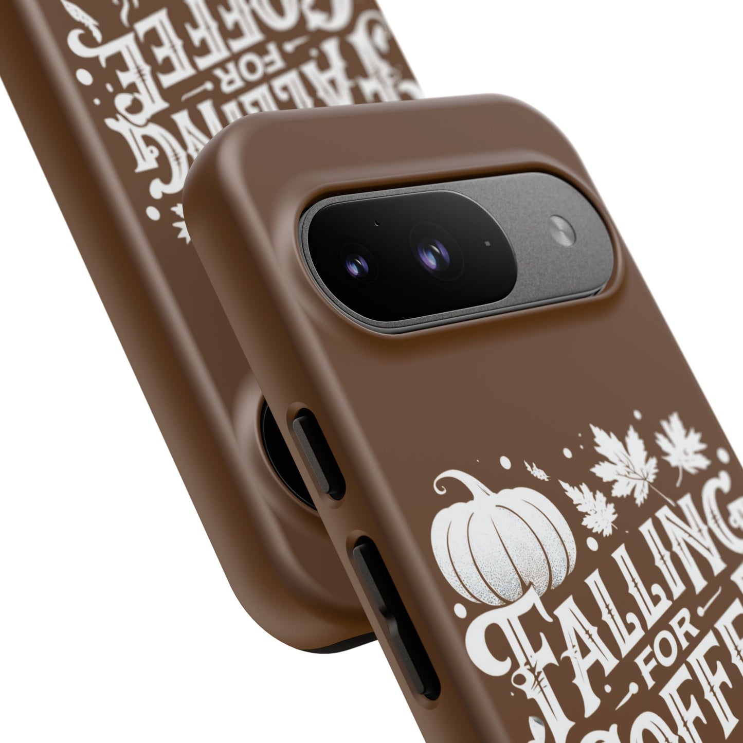 Falling for Coffee Phone Case, Fall Pumpkin Coffee Lover Gift, Autumn Phone Cover, Cozy Coffee Vibes Case, Pumpkin Spice Season Accessory