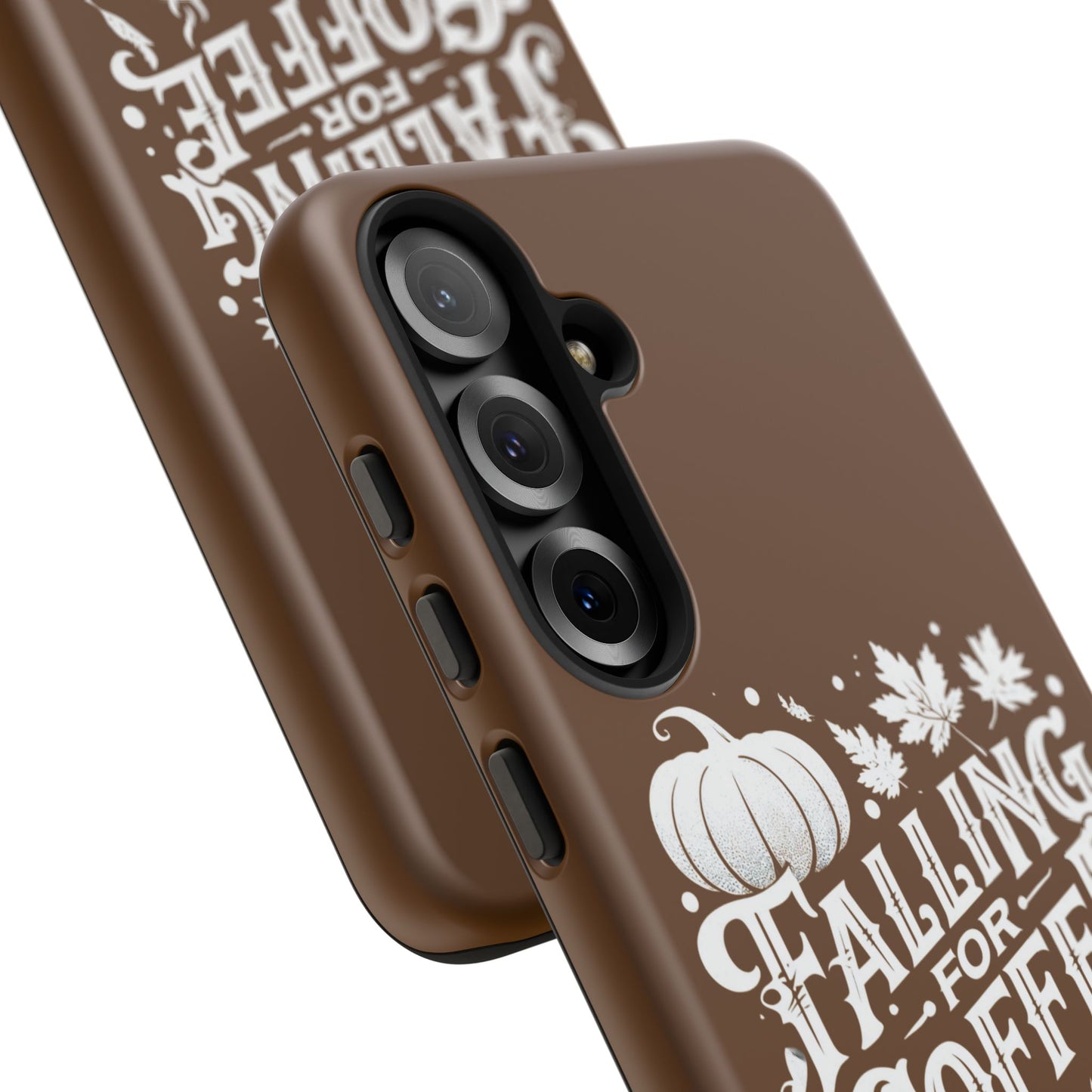 Falling for Coffee Phone Case, Fall Pumpkin Coffee Lover Gift, Autumn Phone Cover, Cozy Coffee Vibes Case, Pumpkin Spice Season Accessory