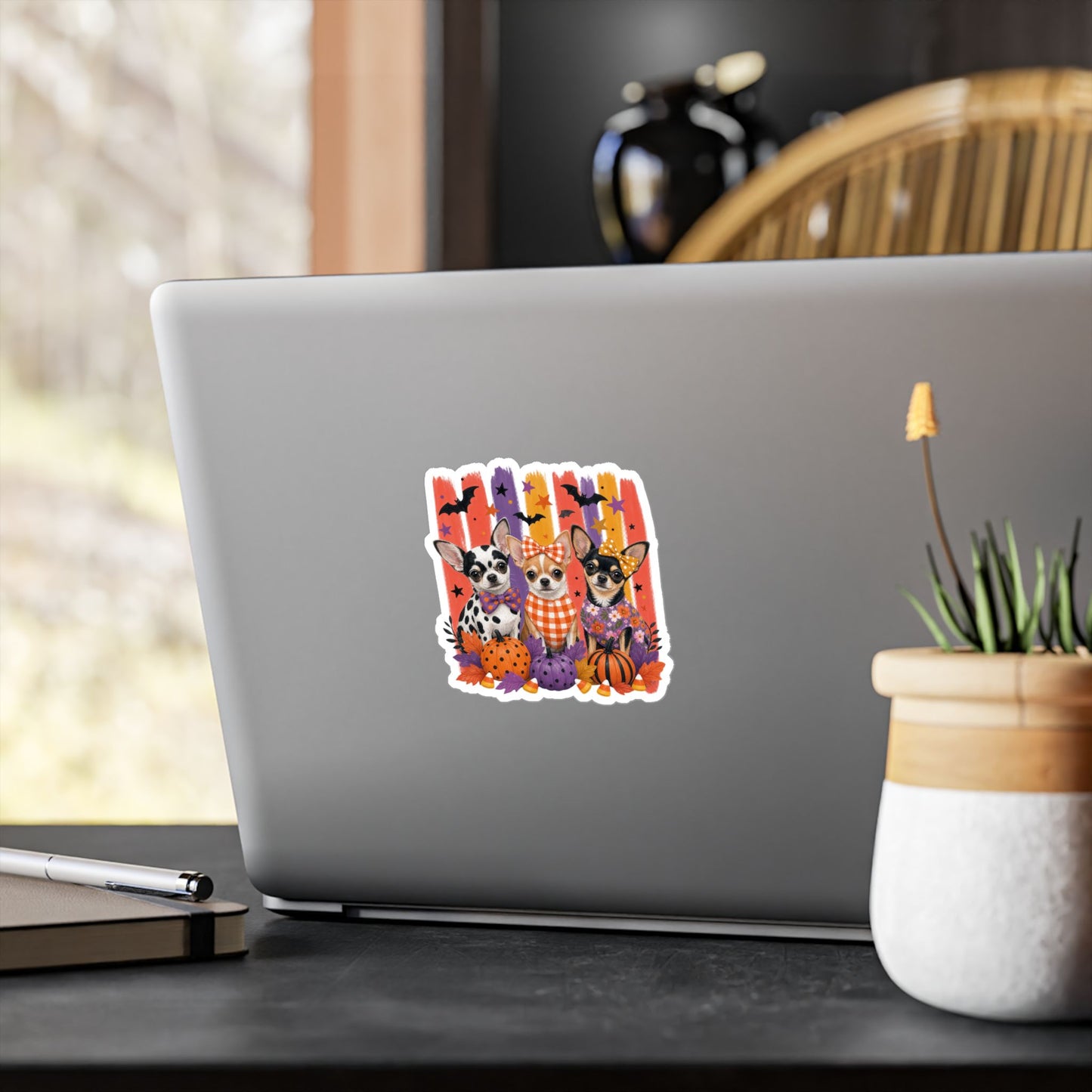Three Chihuahua Dogs Halloween sticker | Kiss-Cut Vinyl Decal