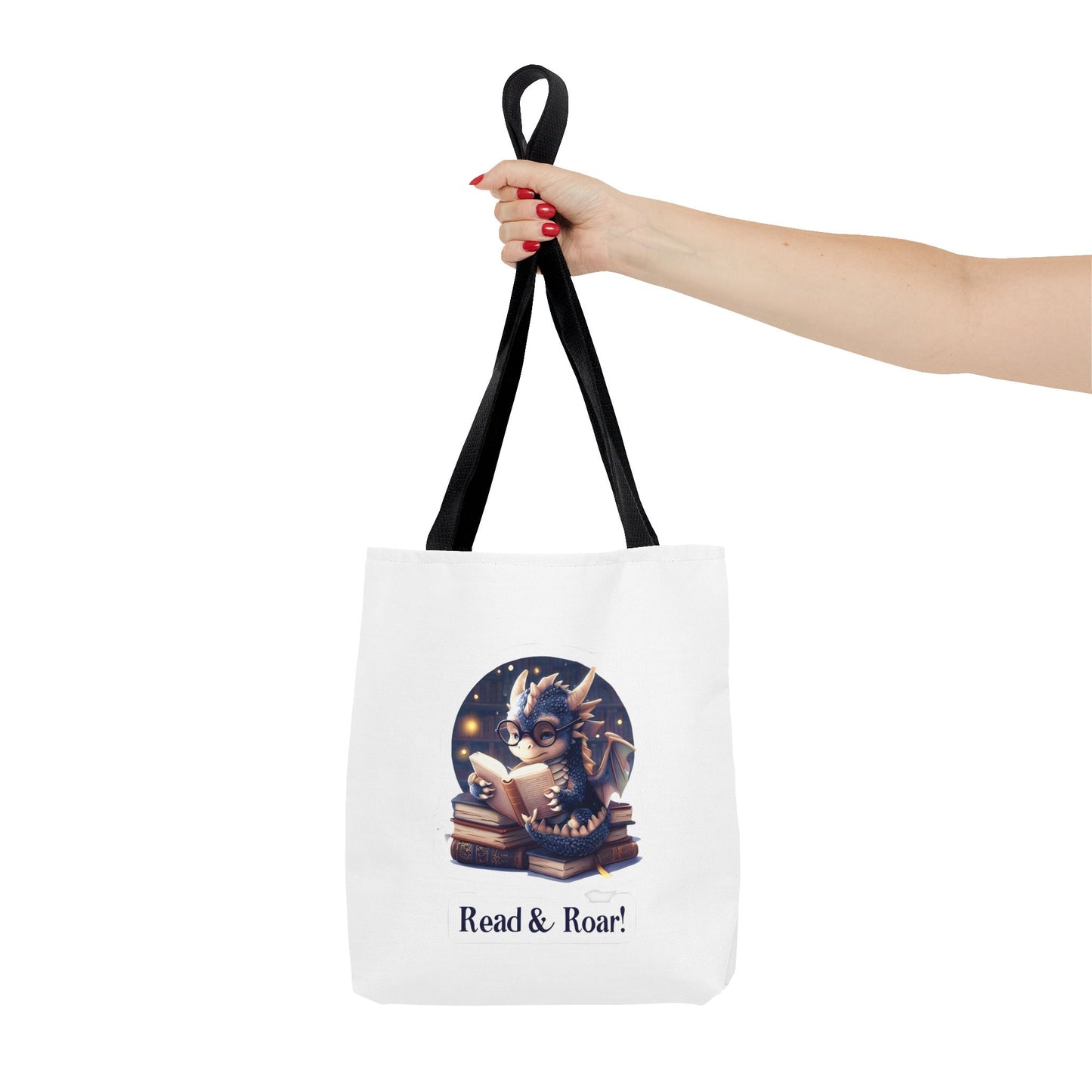 Enchanting Reads Dragon Tote Bag - Perfect for Book Lovers, Readers, Gifts, Literary Events, Reading Clubs!