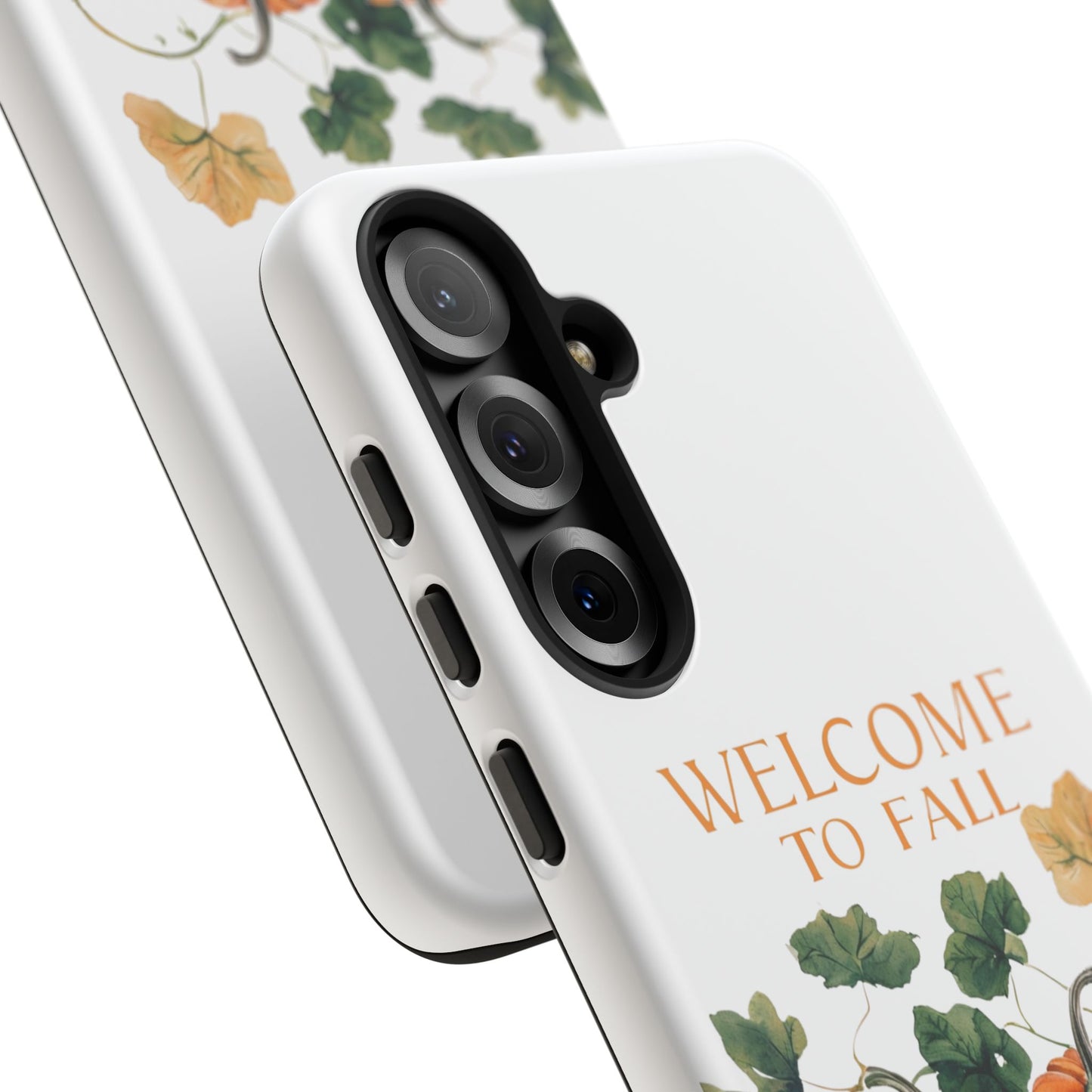 Welcome to Fall Phone Case, Pumpkin Autumn Leaves Design, Fall Aesthetic iPhone Cover, Seasonal Harvest Gift for Her