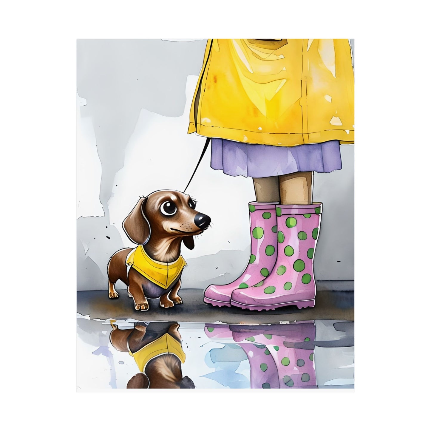 Dachshund Cute Dog-Themed Matte Vertical Posters, Pet Lover Wall Art, Animal Decor, Dog Mom Gift, Nursery Decoration, Birthday Present