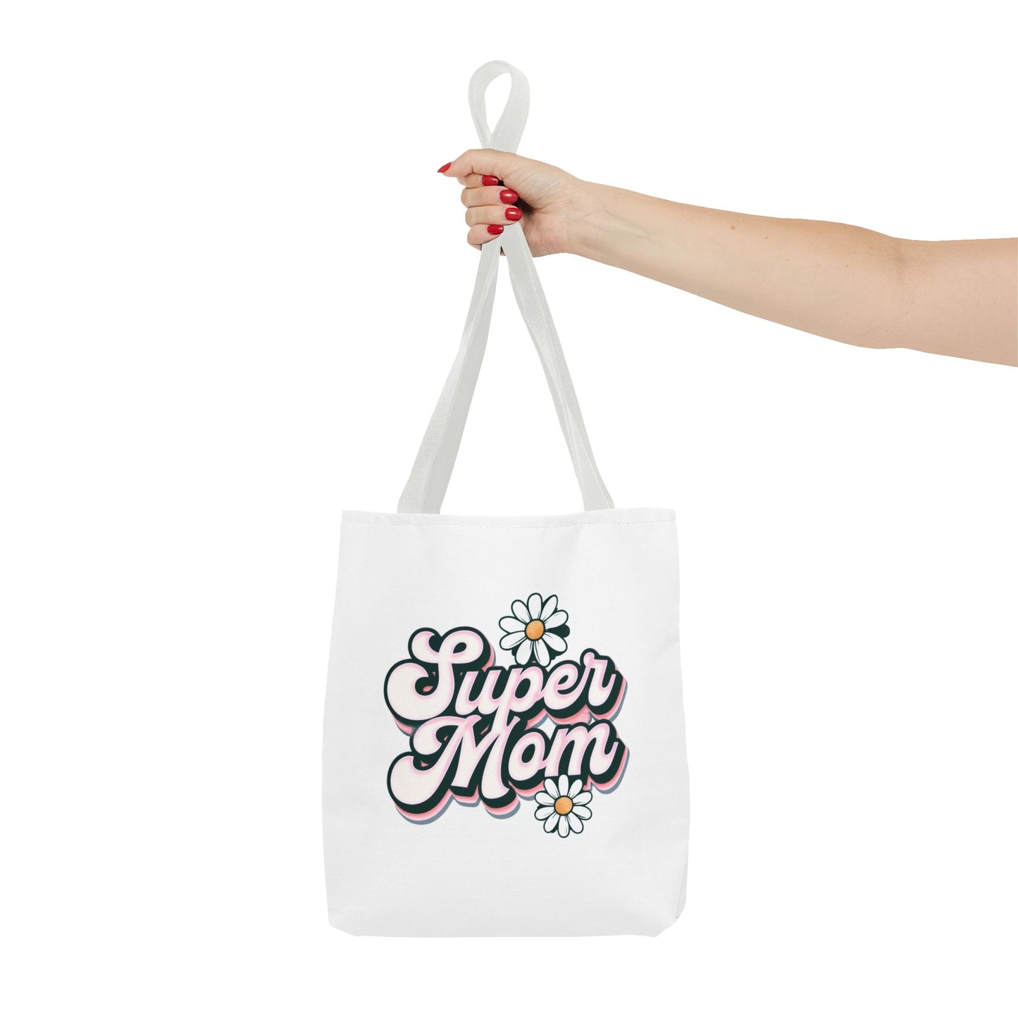 Super Mom Tote Bag - Floral Gift for Mothers Day, Shopping Bag, Eco-Friendly, Everyday Use, Mother's Day Gift, Mom Life