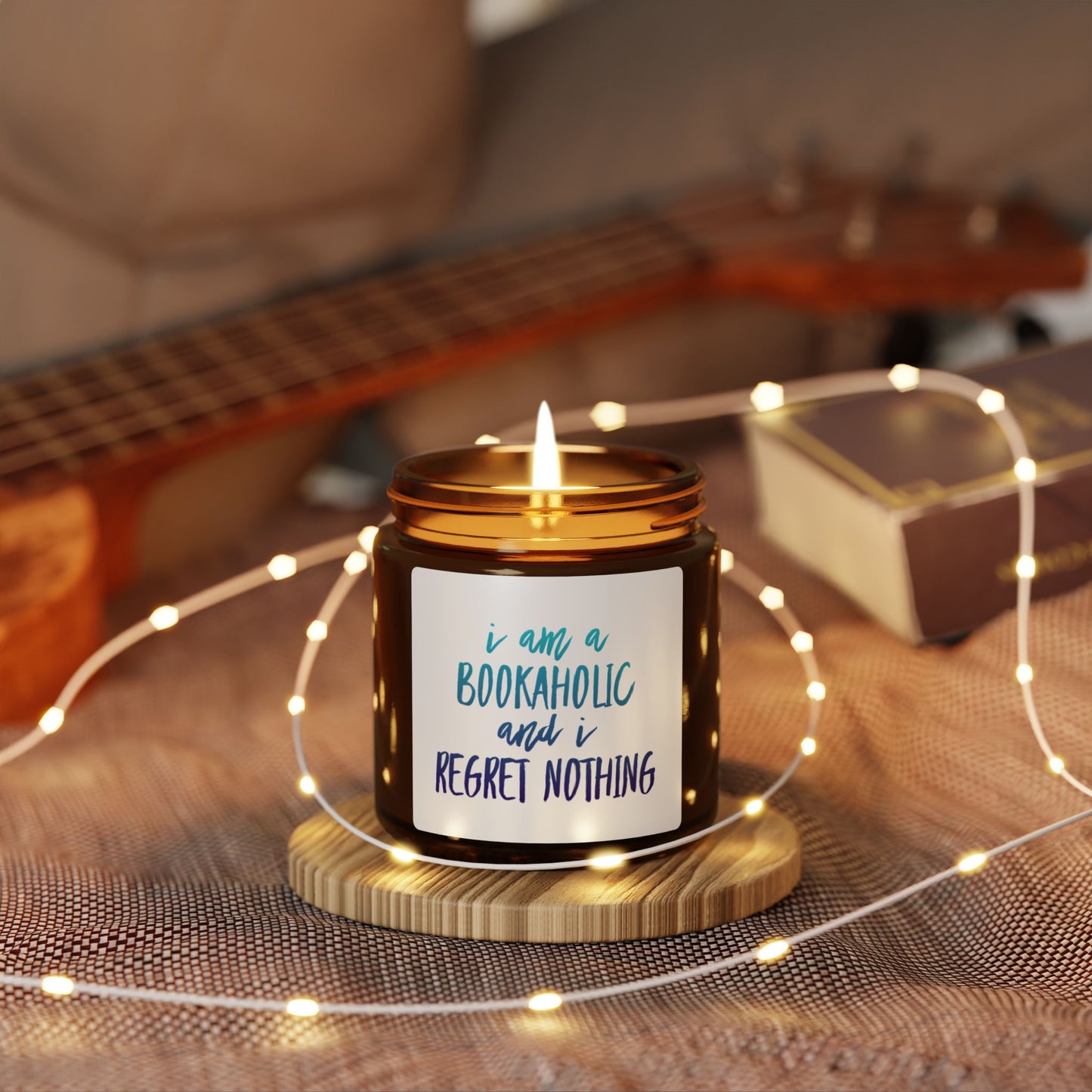 Bookaholic Candle, Funny Book Lover Gift, Bookish Home Decor, Reading Candle, Reader Gift, Bibliophile Candle, Cozy Reading Candle