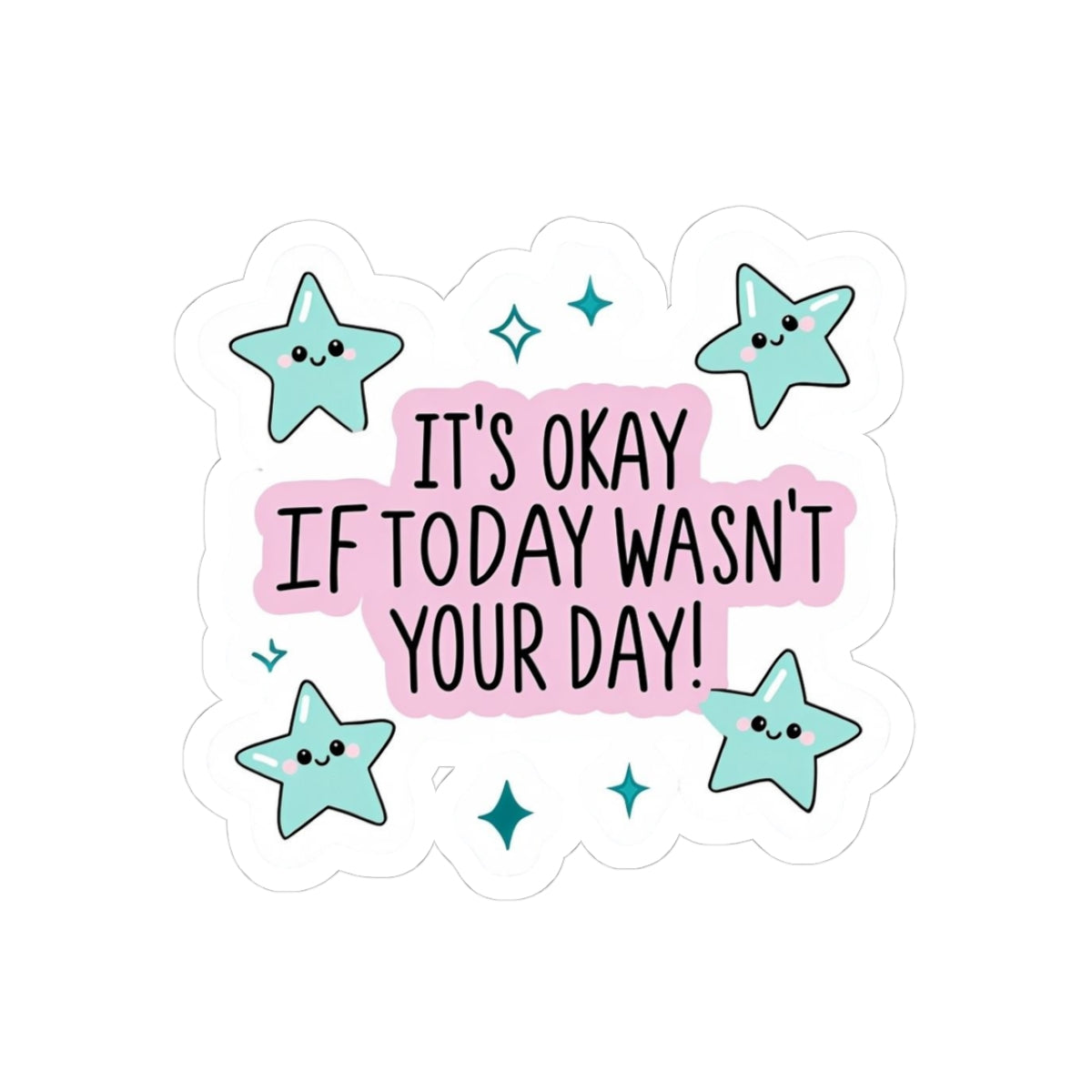 Motivational Pastel Star Sticker – Positive Quote Vinyl Decal