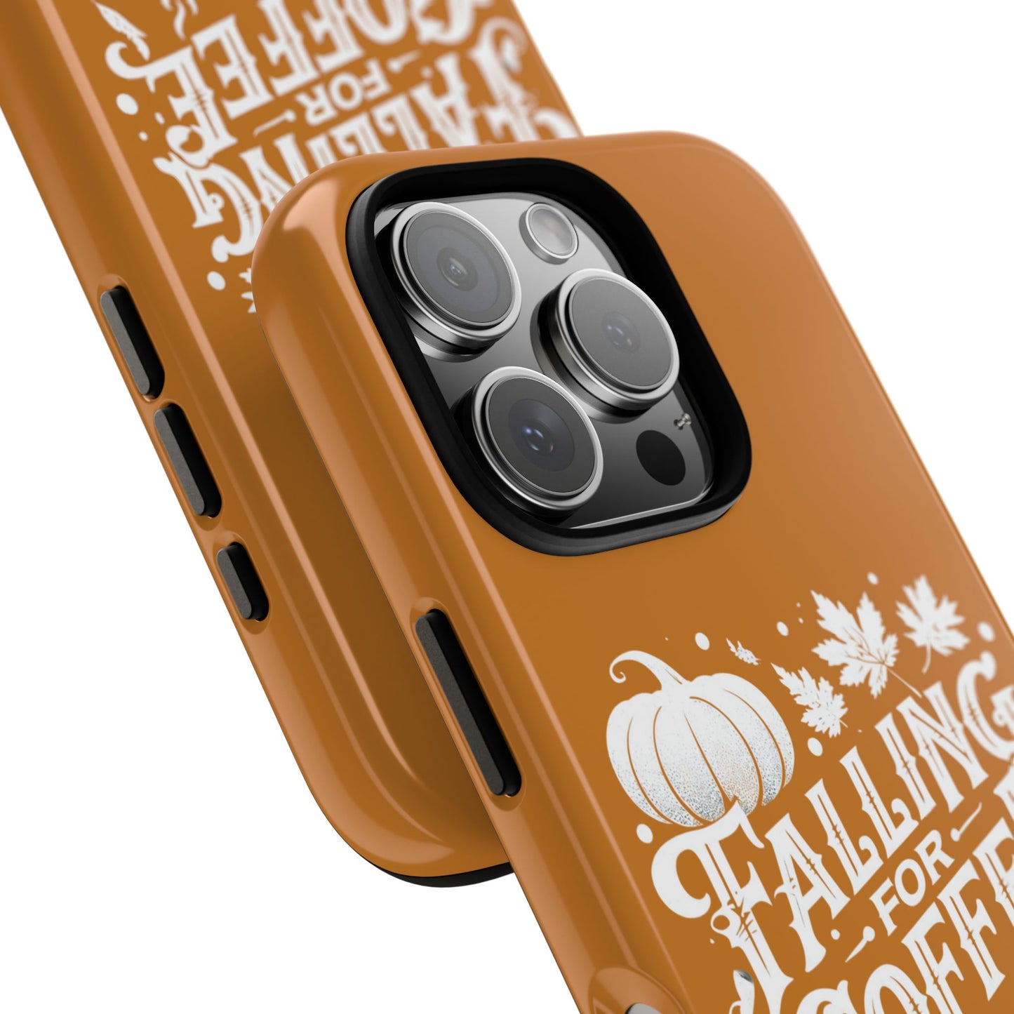 Falling for Coffee Phone Case, Fall Pumpkin Coffee Lover Gift, Autumn Phone Cover, Cozy Coffee Vibes Case, Pumpkin Spice Season Accessory