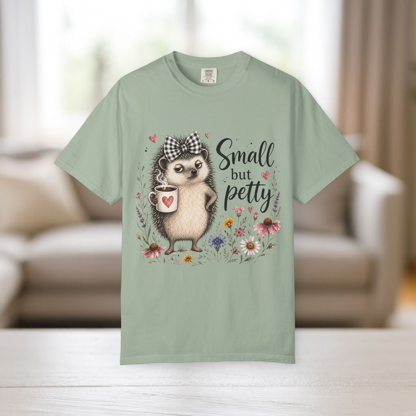 Small but Petty hedgehog shirt | Cute hedgehog illustration tee
