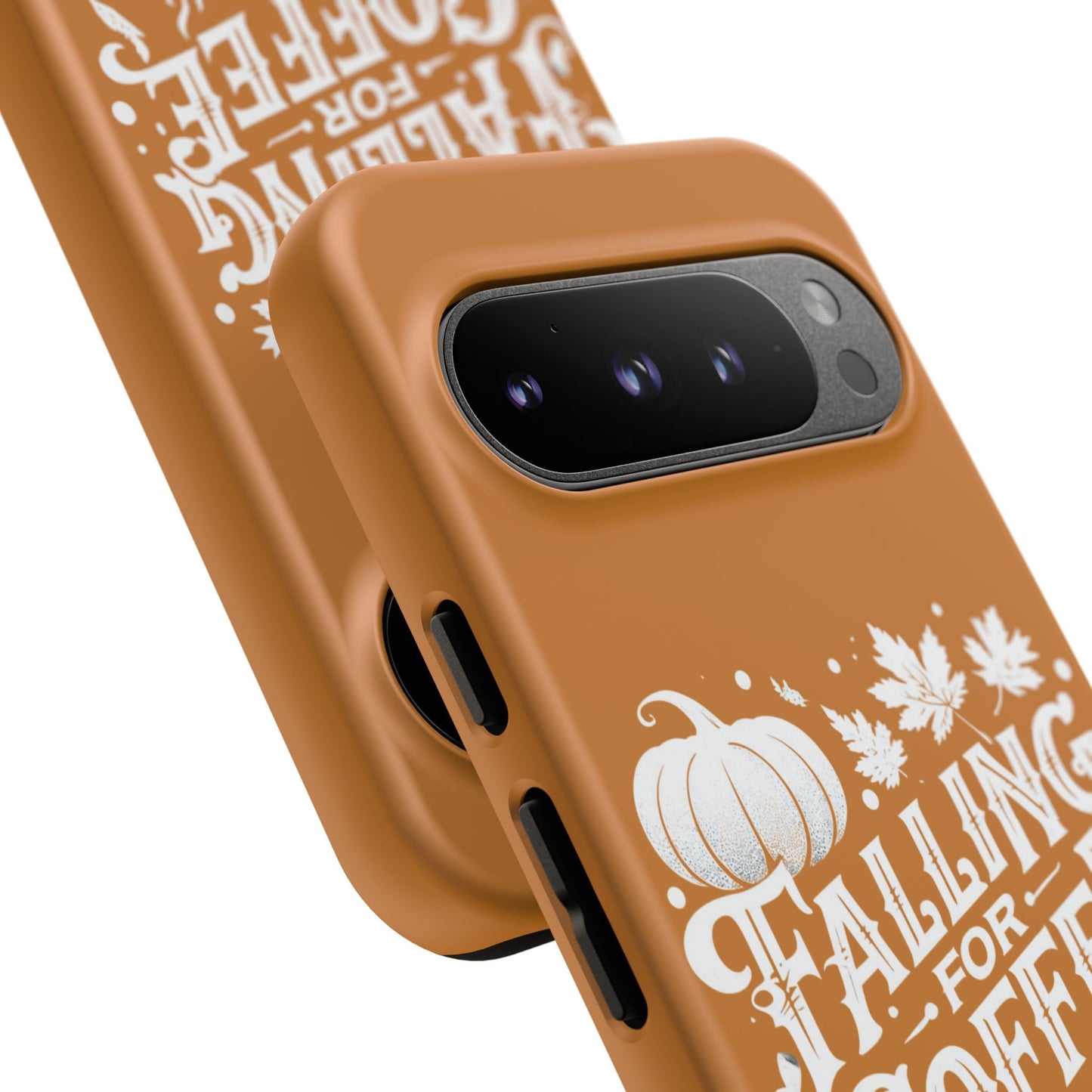 Falling for Coffee Phone Case, Fall Pumpkin Coffee Lover Gift, Autumn Phone Cover, Cozy Coffee Vibes Case, Pumpkin Spice Season Accessory