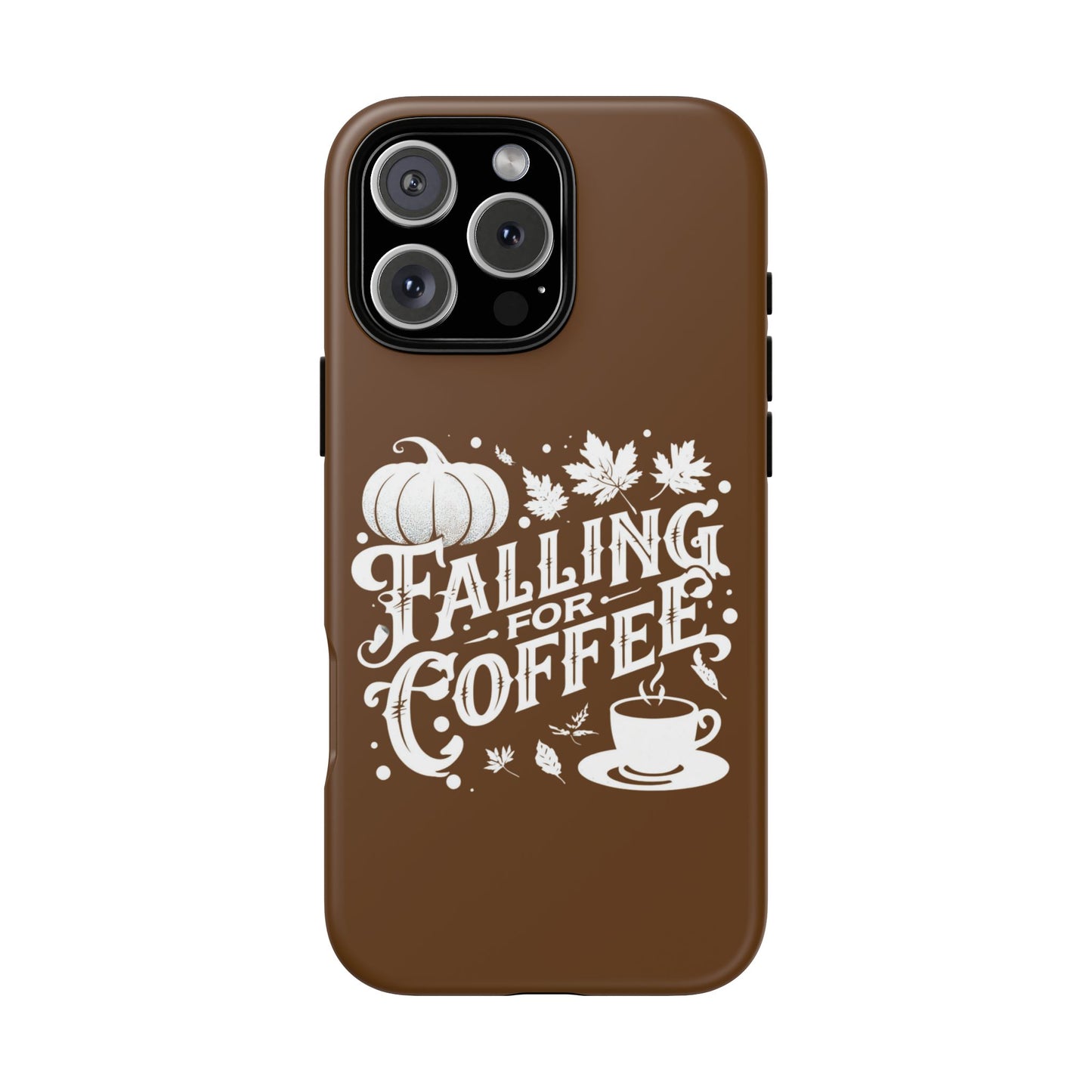 Falling for Coffee Phone Case, Fall Pumpkin Coffee Lover Gift, Autumn Phone Cover, Cozy Coffee Vibes Case, Pumpkin Spice Season Accessory