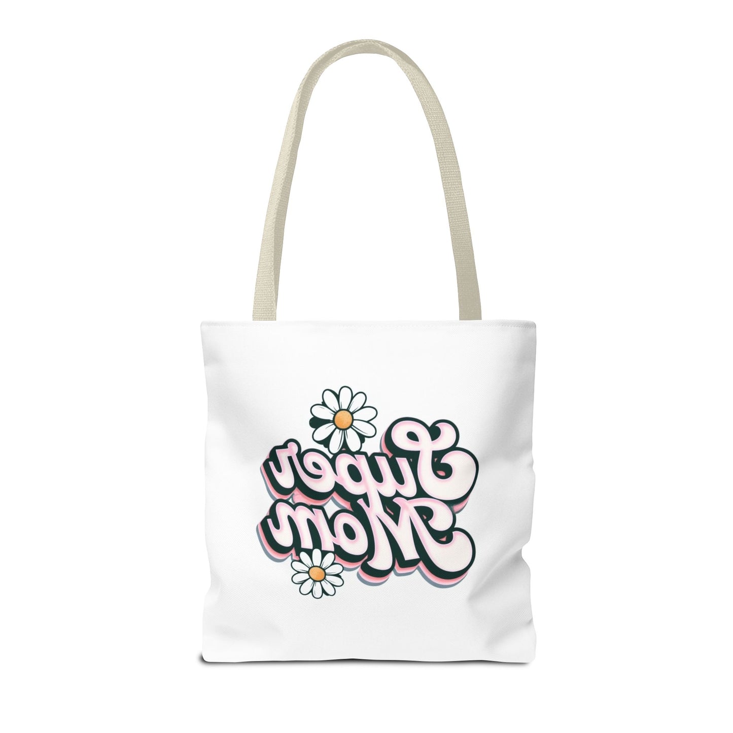 Super Mom Tote Bag - Floral Gift for Mothers Day, Shopping Bag, Eco-Friendly, Everyday Use, Mother's Day Gift, Mom Life