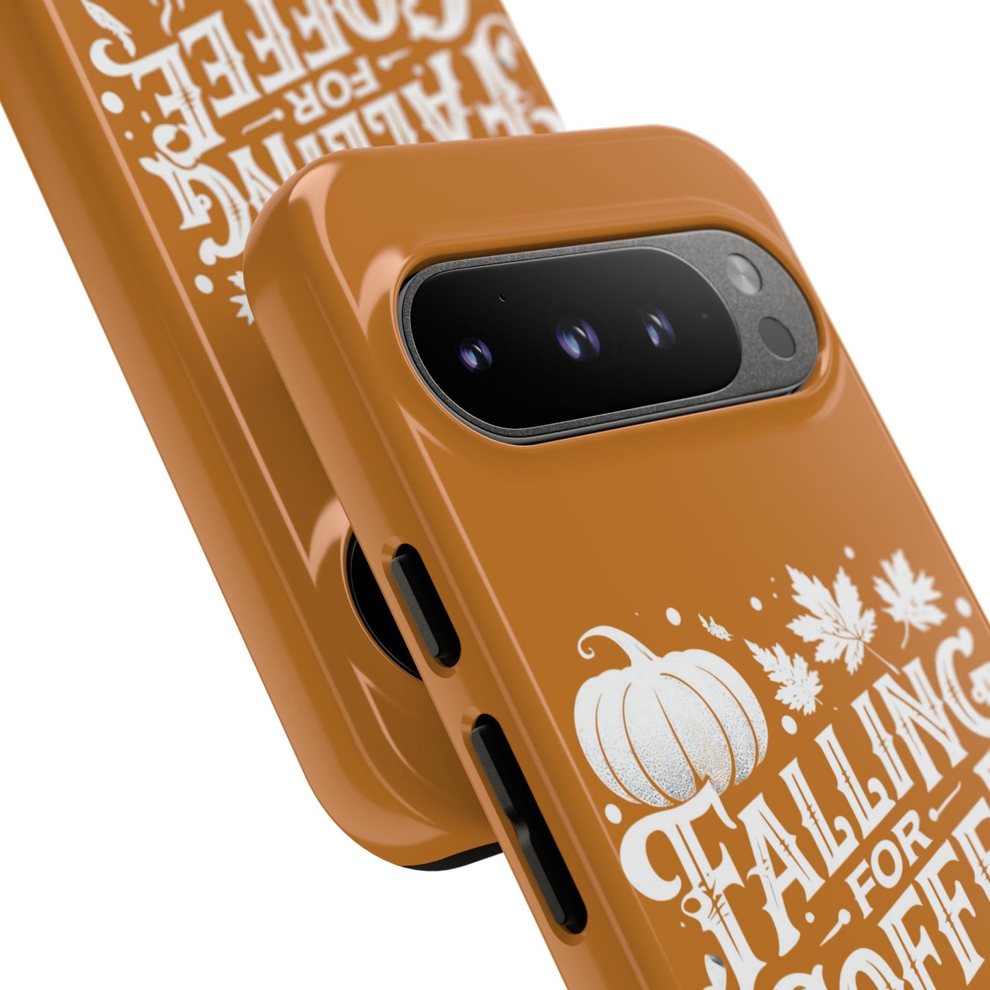Falling for Coffee Phone Case, Fall Pumpkin Coffee Lover Gift, Autumn Phone Cover, Cozy Coffee Vibes Case, Pumpkin Spice Season Accessory