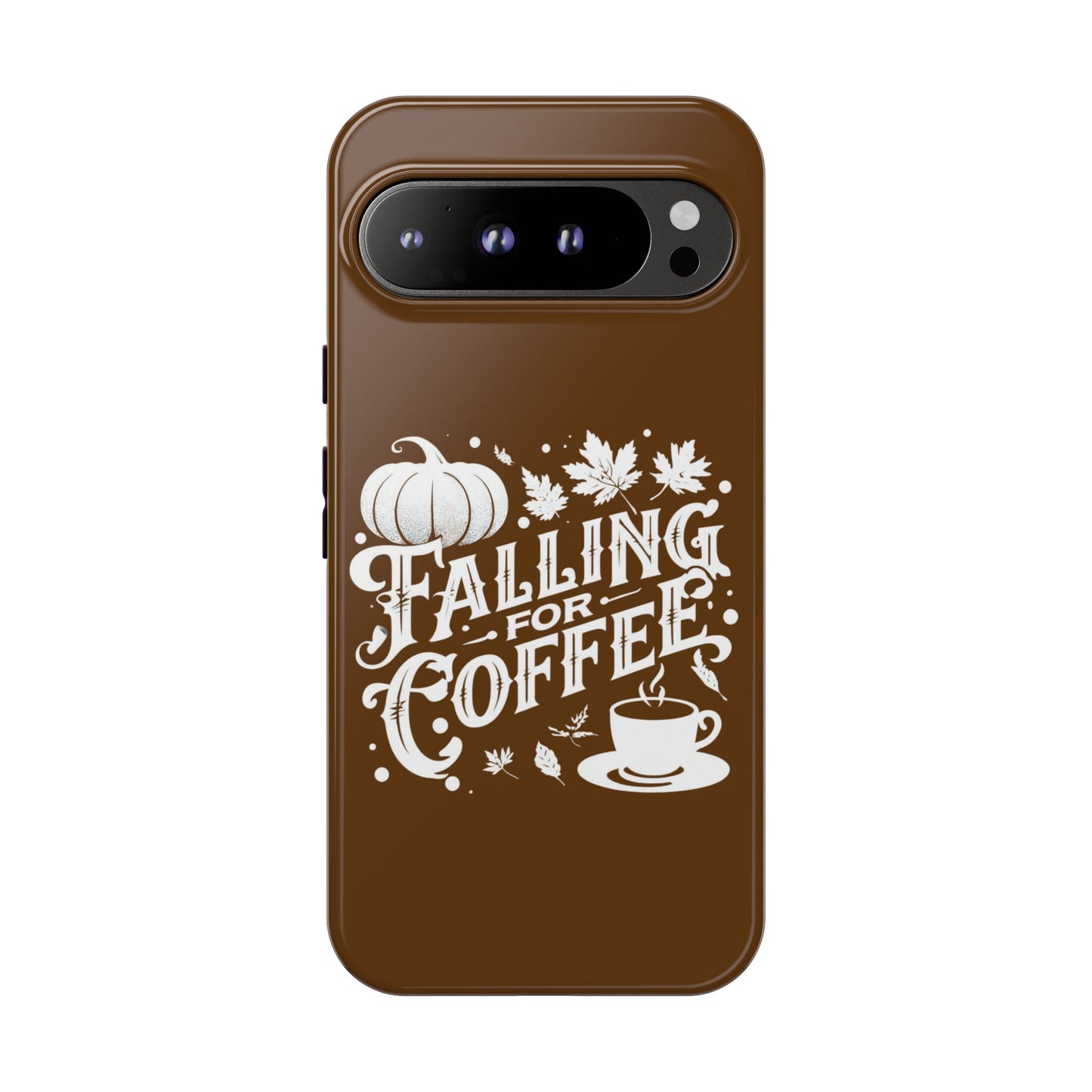 Falling for Coffee Phone Case, Fall Pumpkin Coffee Lover Gift, Autumn Phone Cover, Cozy Coffee Vibes Case, Pumpkin Spice Season Accessory