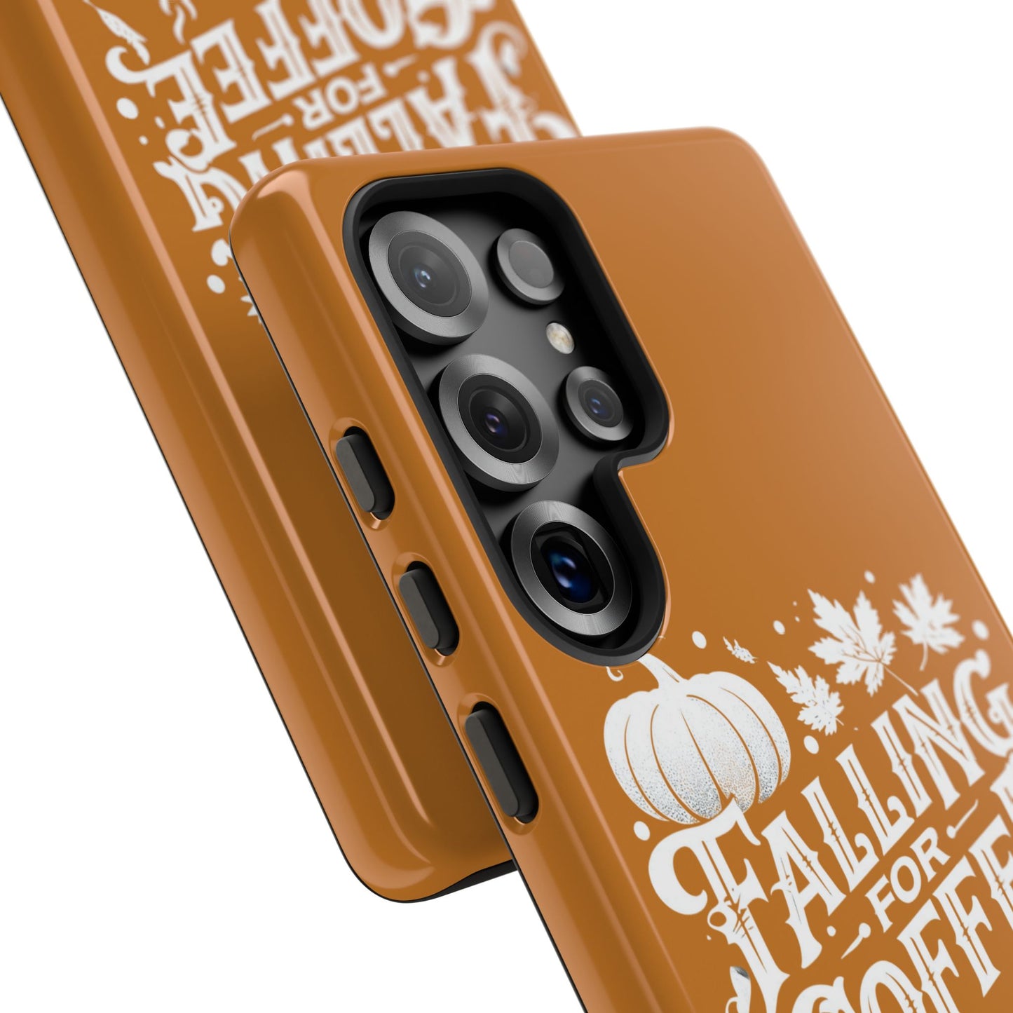 Falling for Coffee Phone Case, Fall Pumpkin Coffee Lover Gift, Autumn Phone Cover, Cozy Coffee Vibes Case, Pumpkin Spice Season Accessory