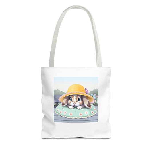Charming Bunny Tote Bag, Cute Rabbit Lover Gift, Spring Accessory, Easter Tote, Eco-Friendly Shopping Bag