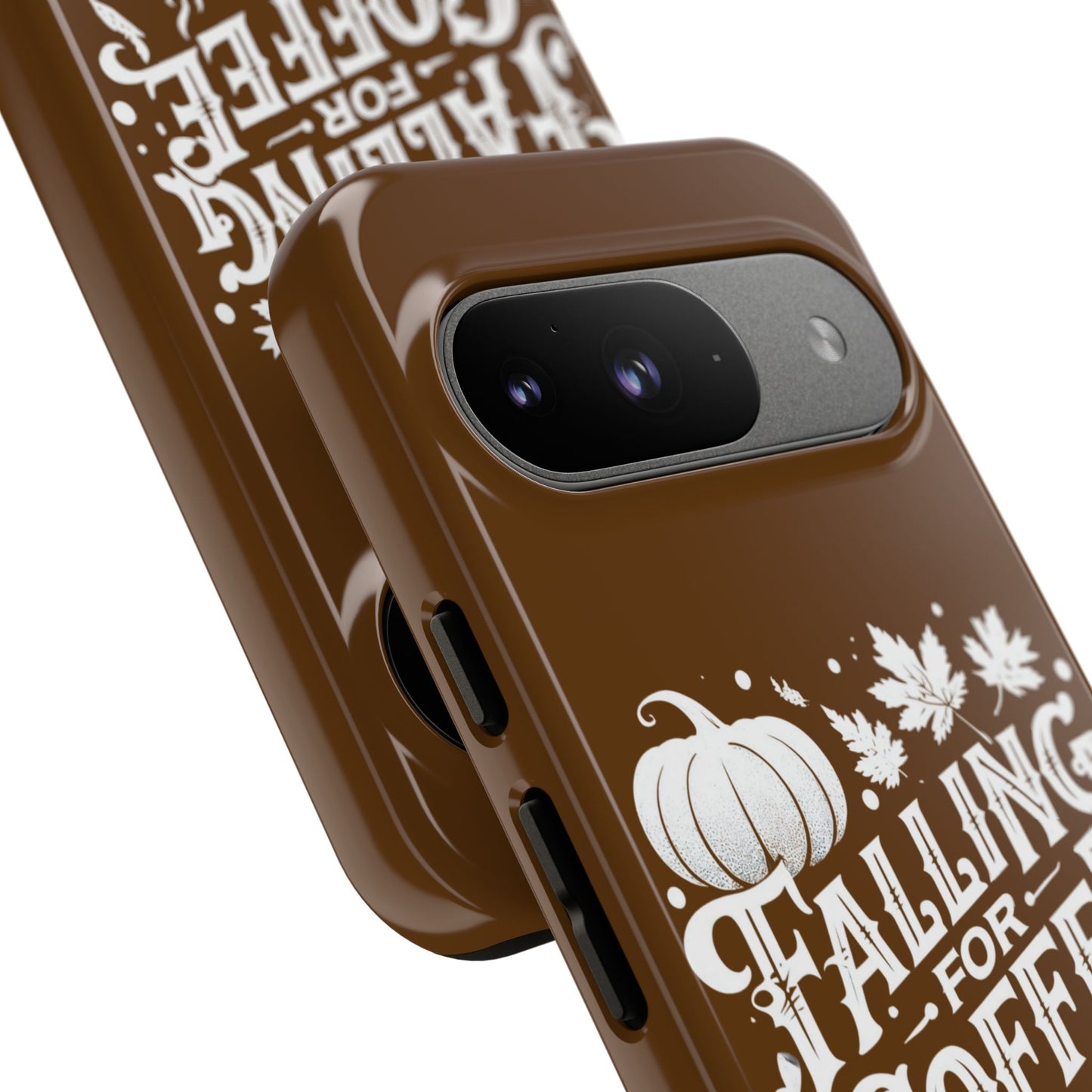 Falling for Coffee Phone Case, Fall Pumpkin Coffee Lover Gift, Autumn Phone Cover, Cozy Coffee Vibes Case, Pumpkin Spice Season Accessory