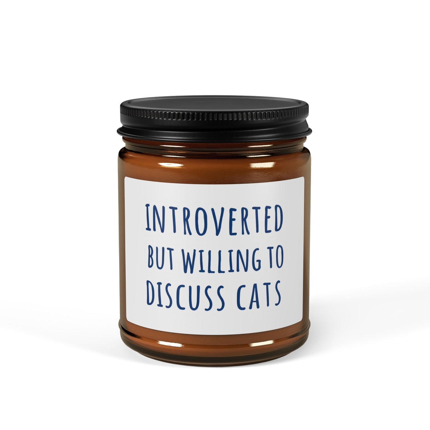 Introverted Cat Lover Candle – Funny Scented Jar for Cat Moms and Cozy Nights