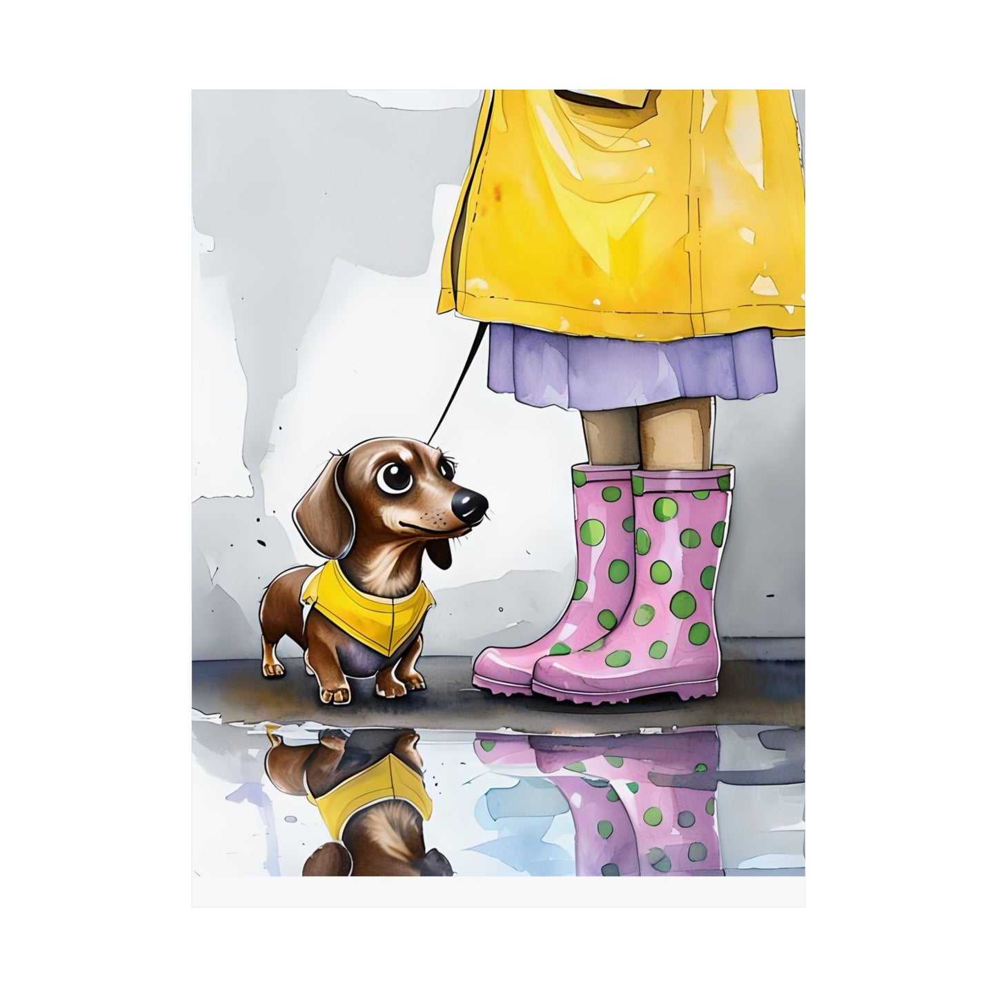 Dachshund Cute Dog-Themed Matte Vertical Posters, Pet Lover Wall Art, Animal Decor, Dog Mom Gift, Nursery Decoration, Birthday Present