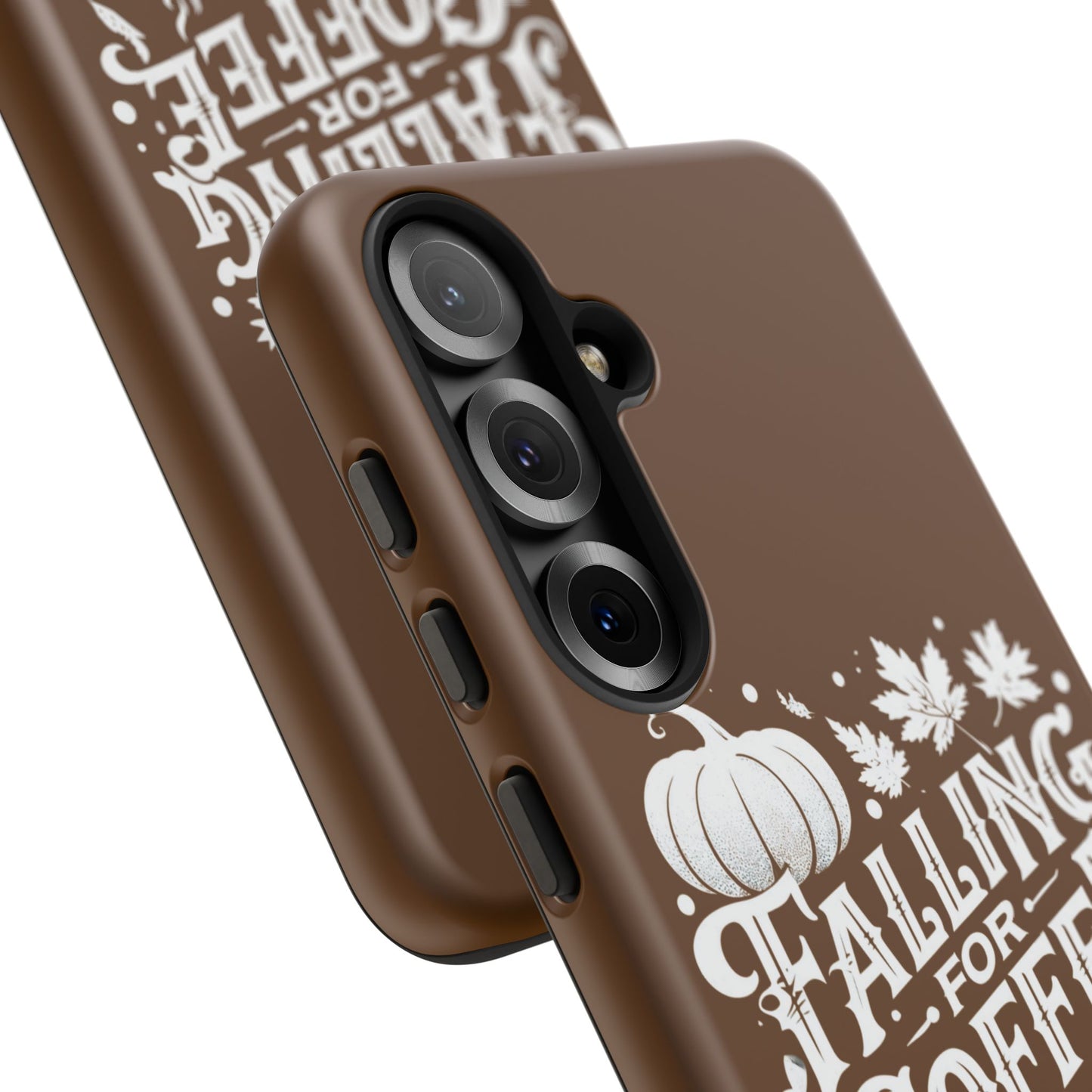 Falling for Coffee Phone Case, Fall Pumpkin Coffee Lover Gift, Autumn Phone Cover, Cozy Coffee Vibes Case, Pumpkin Spice Season Accessory