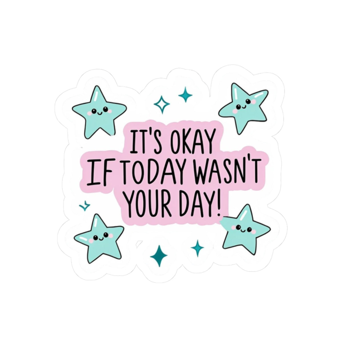 Motivational Pastel Star Sticker – Positive Quote Vinyl Decal