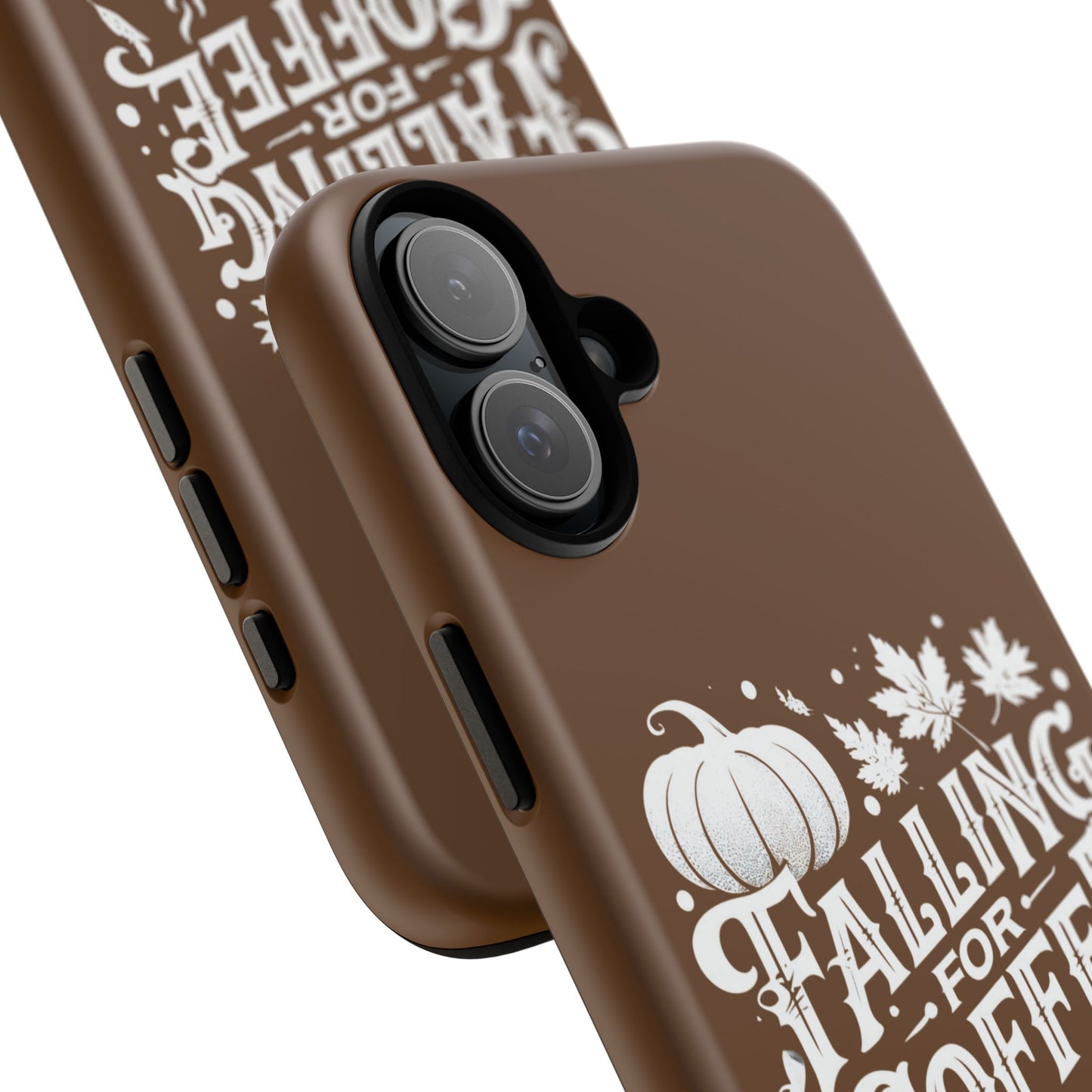 Falling for Coffee Phone Case, Fall Pumpkin Coffee Lover Gift, Autumn Phone Cover, Cozy Coffee Vibes Case, Pumpkin Spice Season Accessory