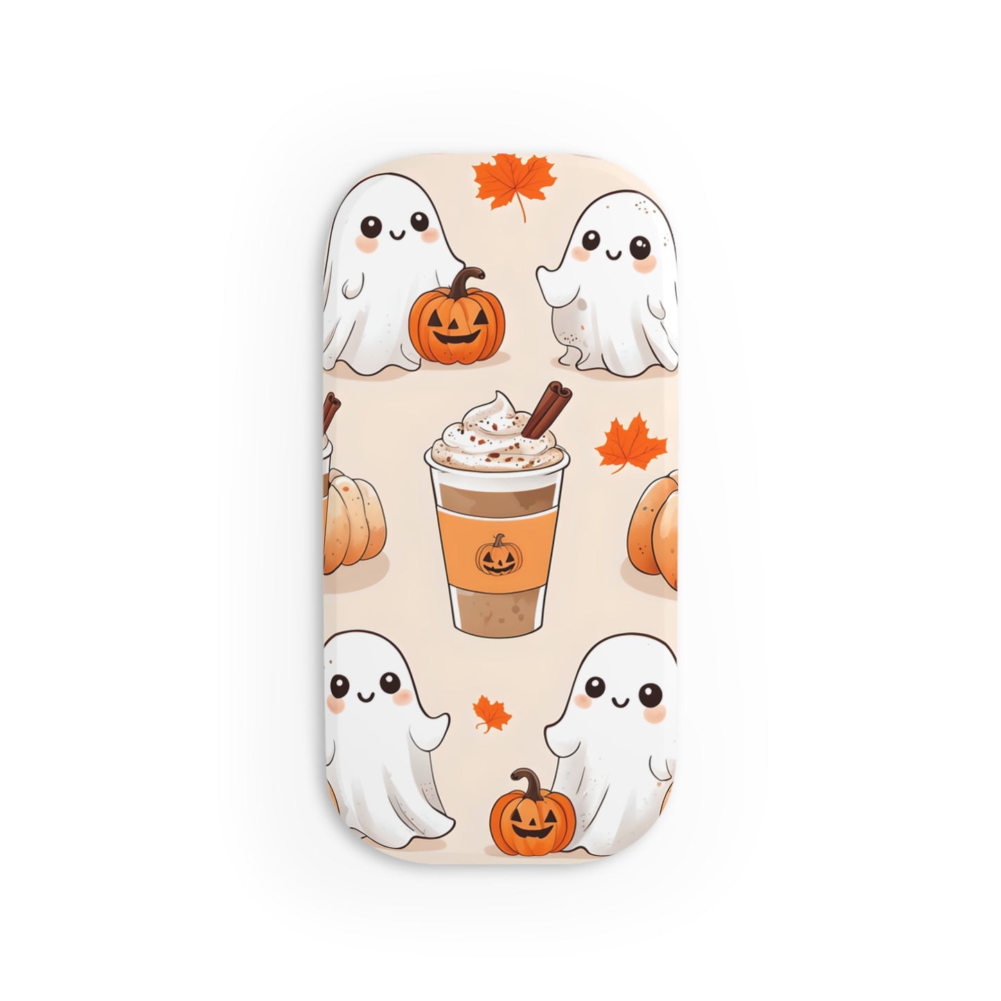 Autumn ghost phone grip, Cute pumpkin phone grip, Fall ghost phone accessory, Halloween phone grip, Spooky cute phone stand