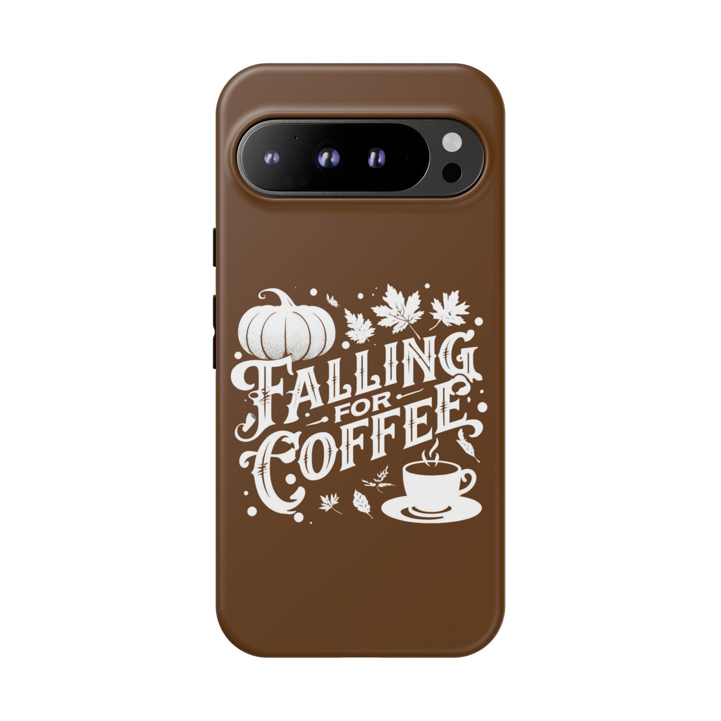 Falling for Coffee Phone Case, Fall Pumpkin Coffee Lover Gift, Autumn Phone Cover, Cozy Coffee Vibes Case, Pumpkin Spice Season Accessory