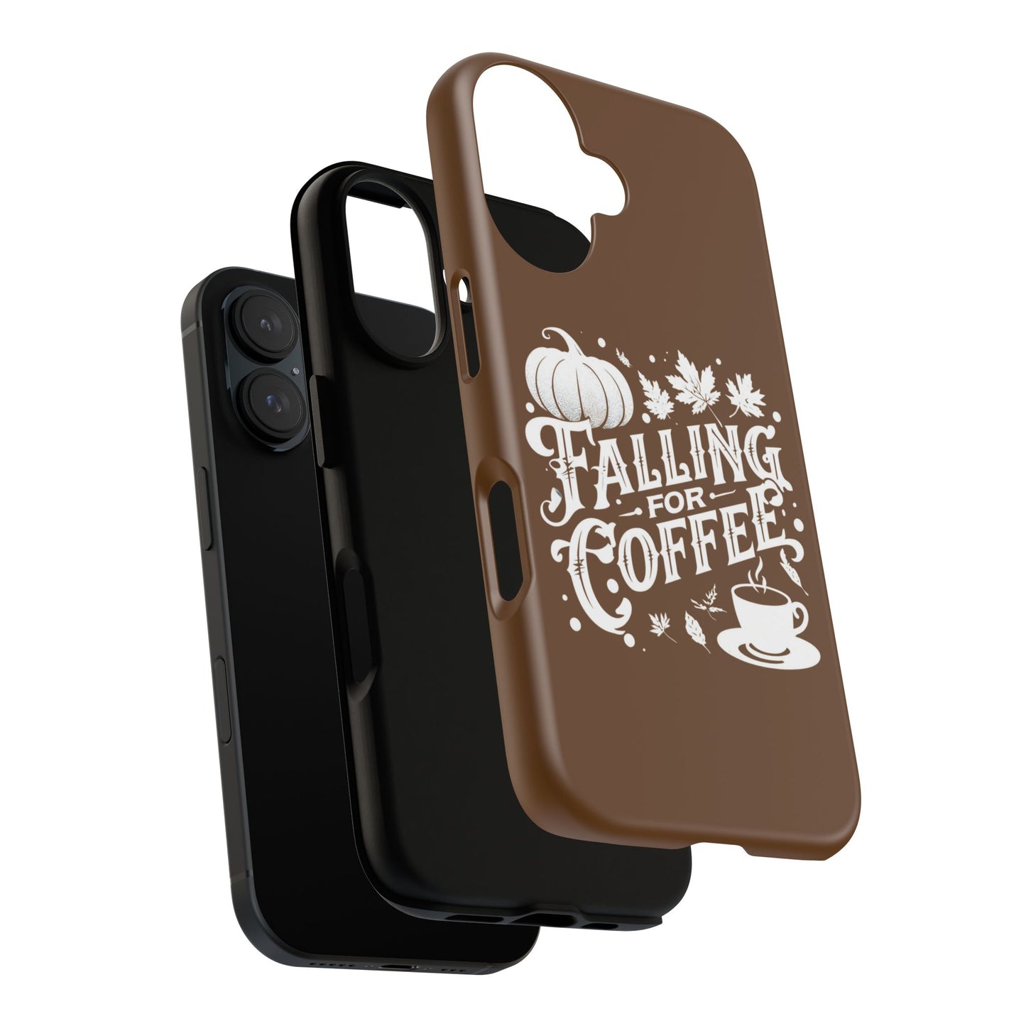 Falling for Coffee Phone Case, Fall Pumpkin Coffee Lover Gift, Autumn Phone Cover, Cozy Coffee Vibes Case, Pumpkin Spice Season Accessory