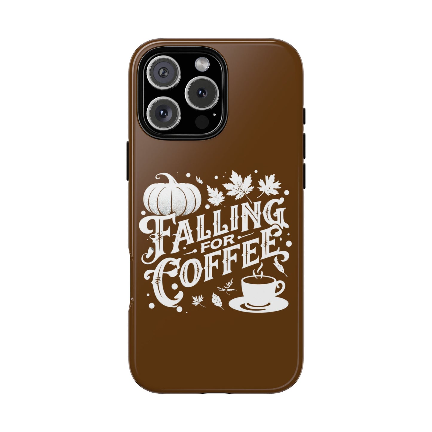 Falling for Coffee Phone Case, Fall Pumpkin Coffee Lover Gift, Autumn Phone Cover, Cozy Coffee Vibes Case, Pumpkin Spice Season Accessory