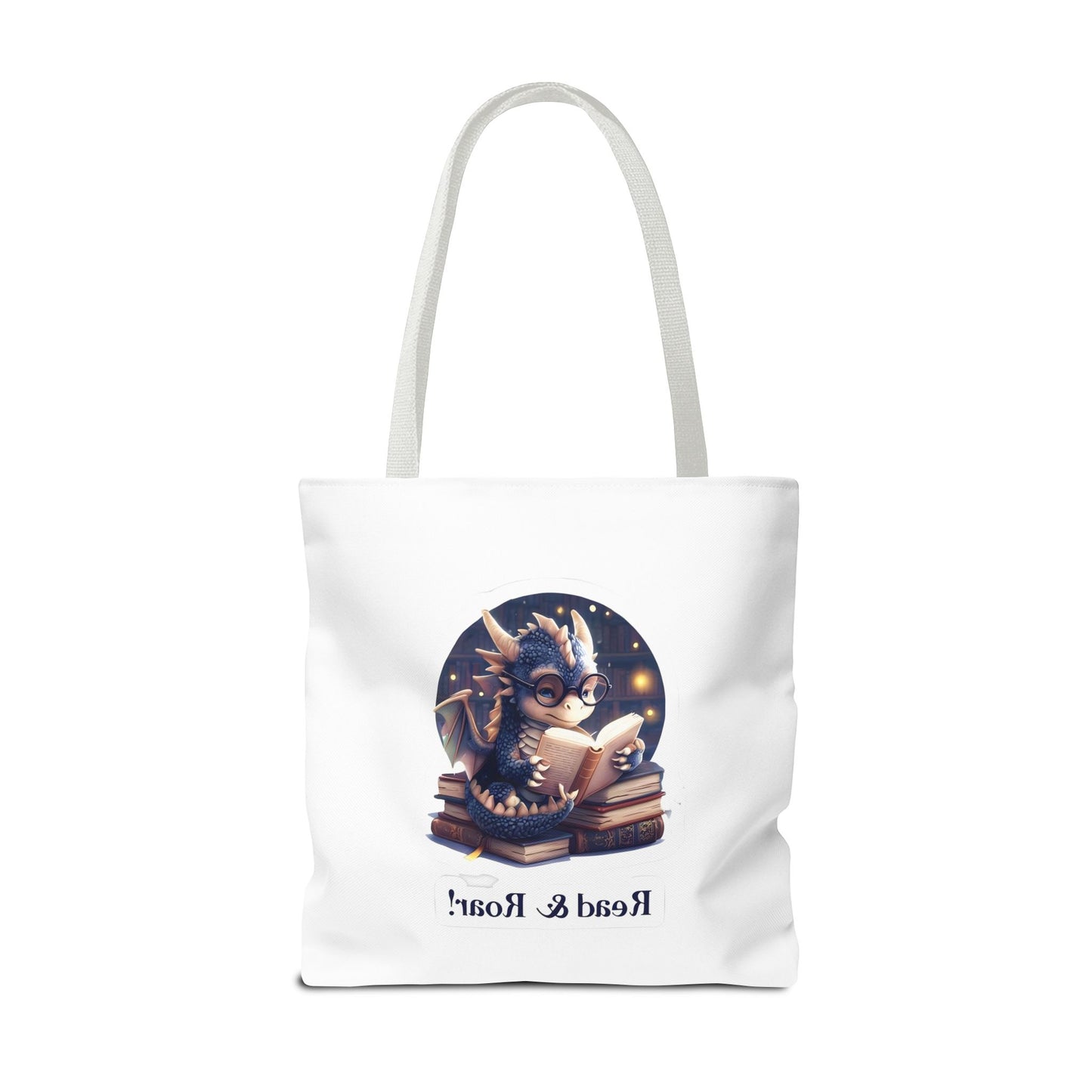 Enchanting Reads Dragon Tote Bag - Perfect for Book Lovers, Readers, Gifts, Literary Events, Reading Clubs!