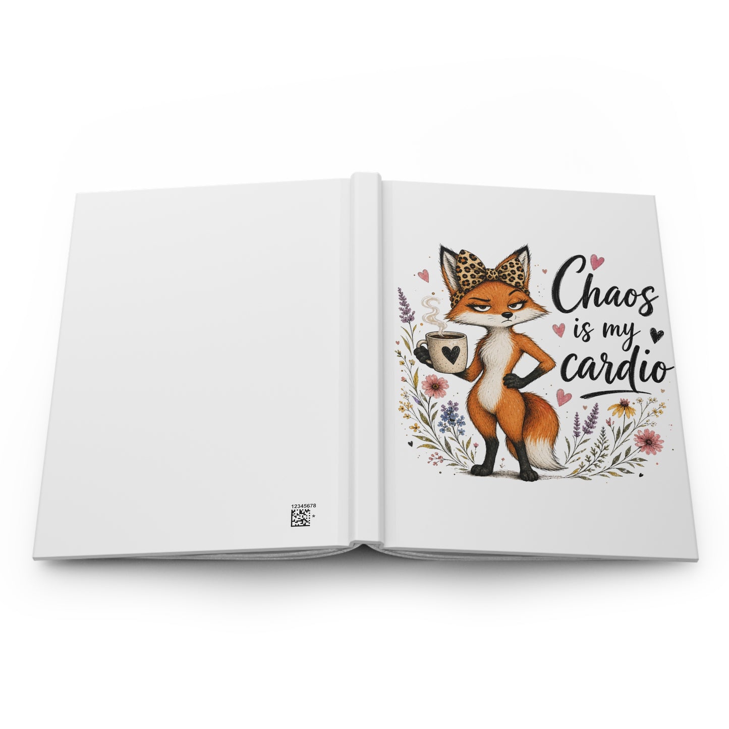 Chaos Is My Cardio fox journal | Hardcover Journal