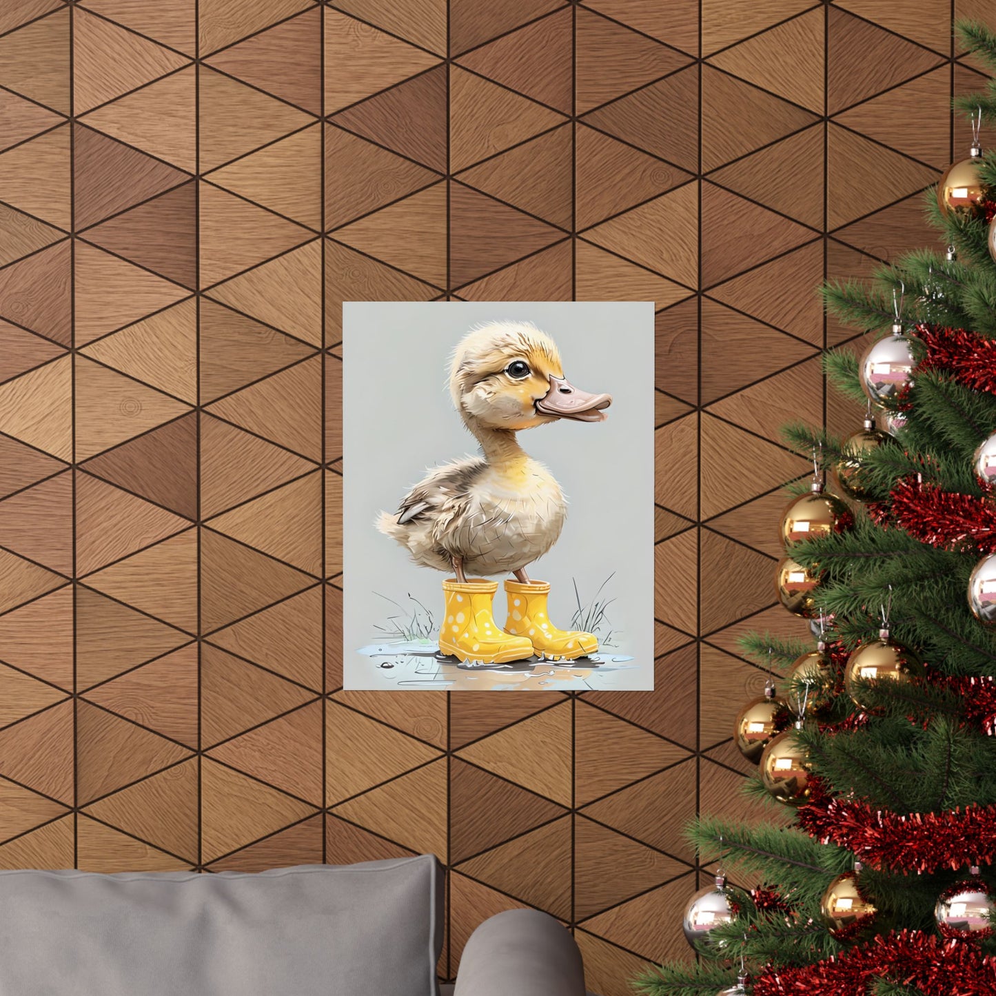 Whimsical Duckling Poster Art, Cute Nursery Decor, Unique Animal Print, Kids Room Wall Art, Gift for Children